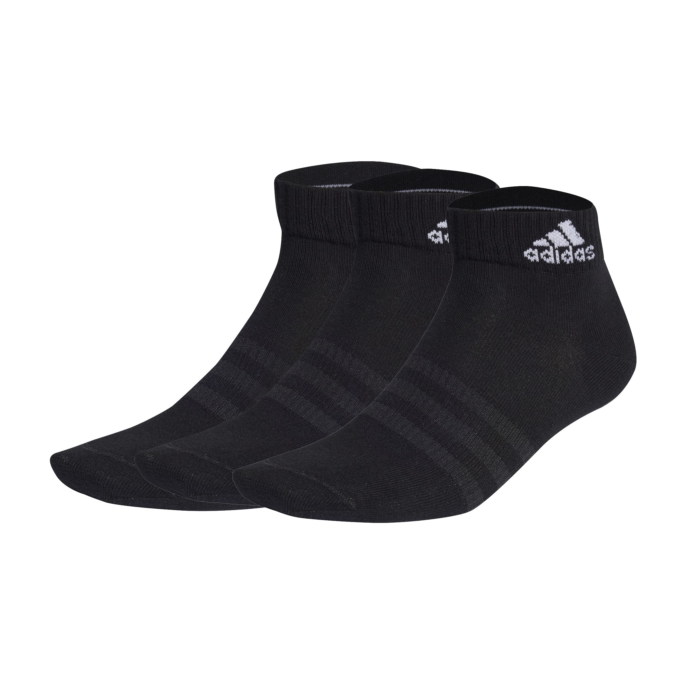 adidas Unisex Thin And Light Ankle Socks 3 Pairs Knöchelsocken 43-45 Black / White Angebot bei HelloDeals