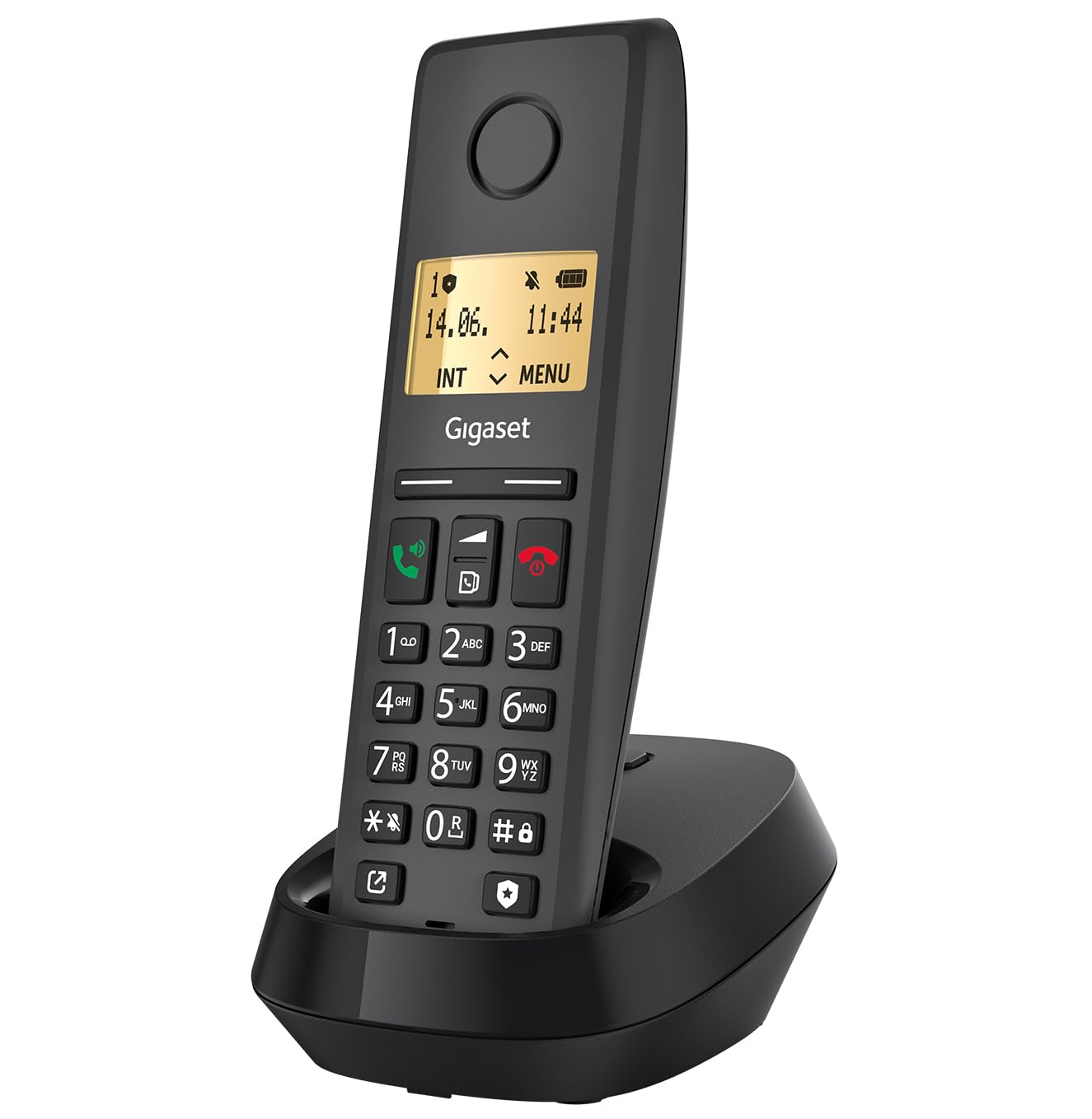 Gigaset Pure 220 - DECT-Telefon - mit Call-Block-Taste und Freisprechfunktion - Hörgerätekompatibel, Adressbuch mit 80 Kontakten, anthrazit schwarz [Kompatibel in DE, IT, FR, NL, BE, Che, AUT] 1 Telefon Angebot bei HelloDeals