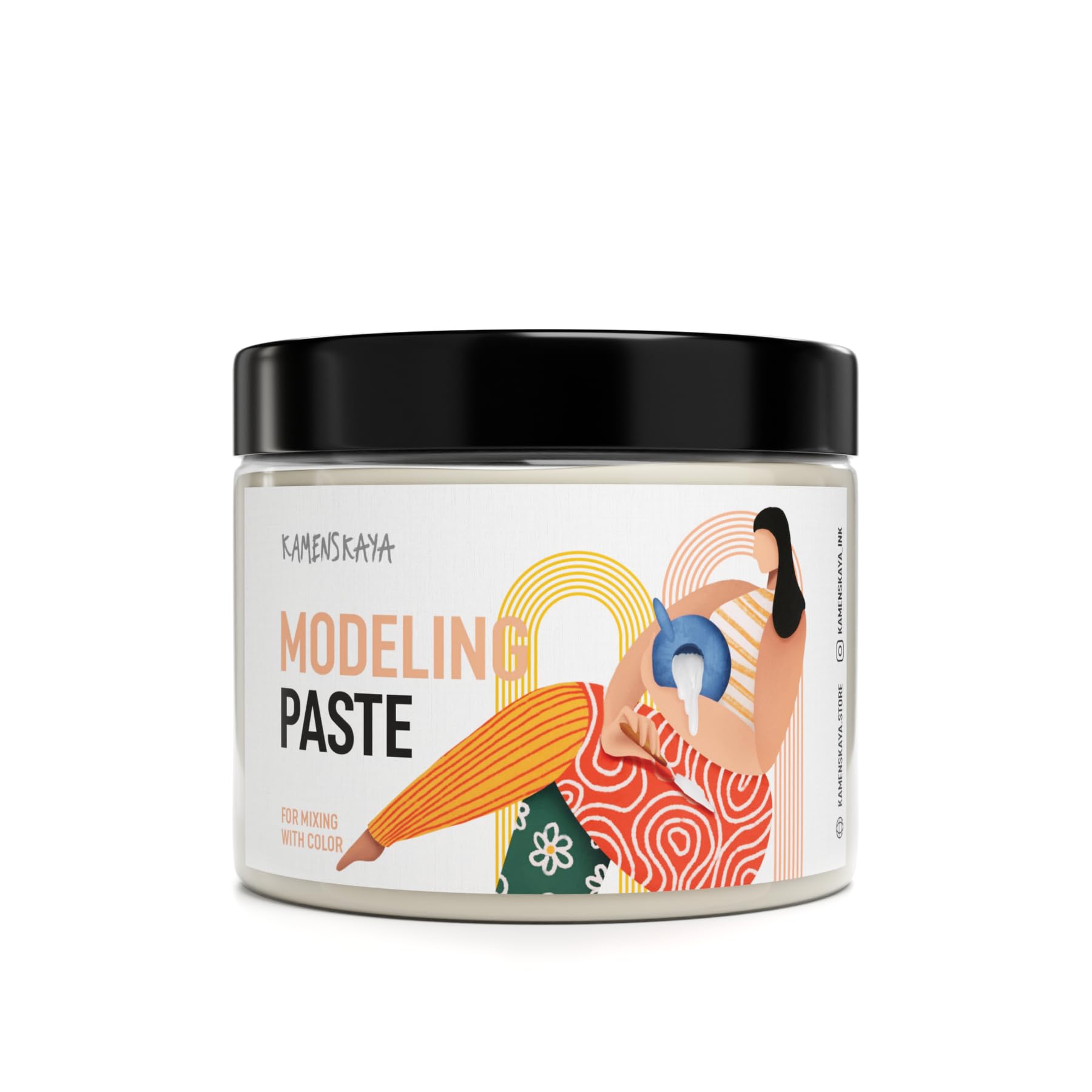 KAMENSKAYA Strukturpaste für Acrylmalerei, 500 ml (815 g) Fein Elfenbein 500 ml Angebot bei HelloDeals