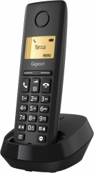 Gigaset Pure 120 - Schnurloses Telefon mit Anrufschutz und ECO DECT - beleuchtetes Display - Hörgerätekompatibel, anthrazit schwarz [Kompatibel in DE, IT, FR, NL, BE, Che, AUT] 1 Telefon Angebot bei HelloDeals