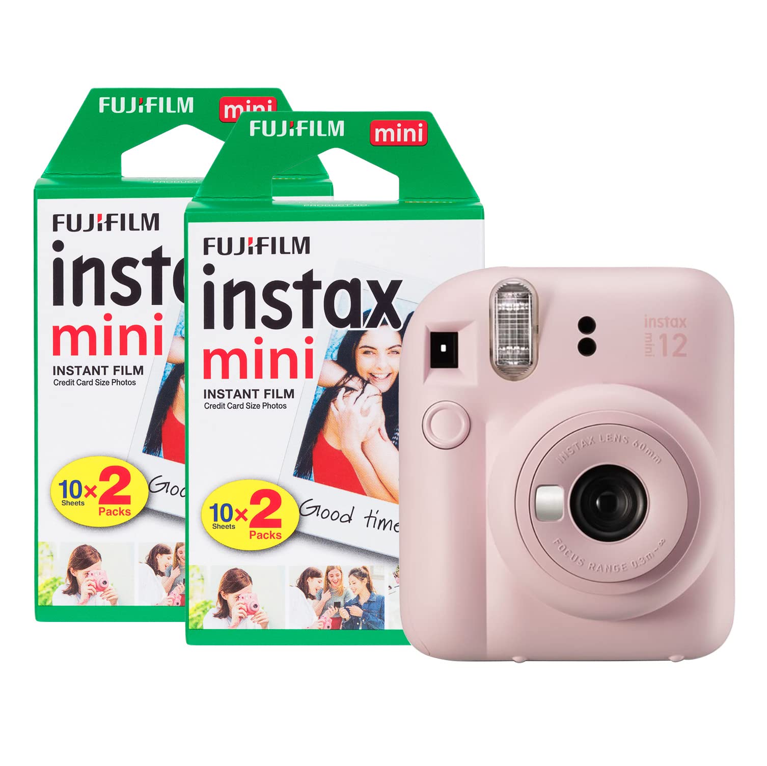 Fujifilm instax Mini 12 Sofortbildkamera mit 40 Aufnahmen, Blütenrosa Angebot bei HelloDeals