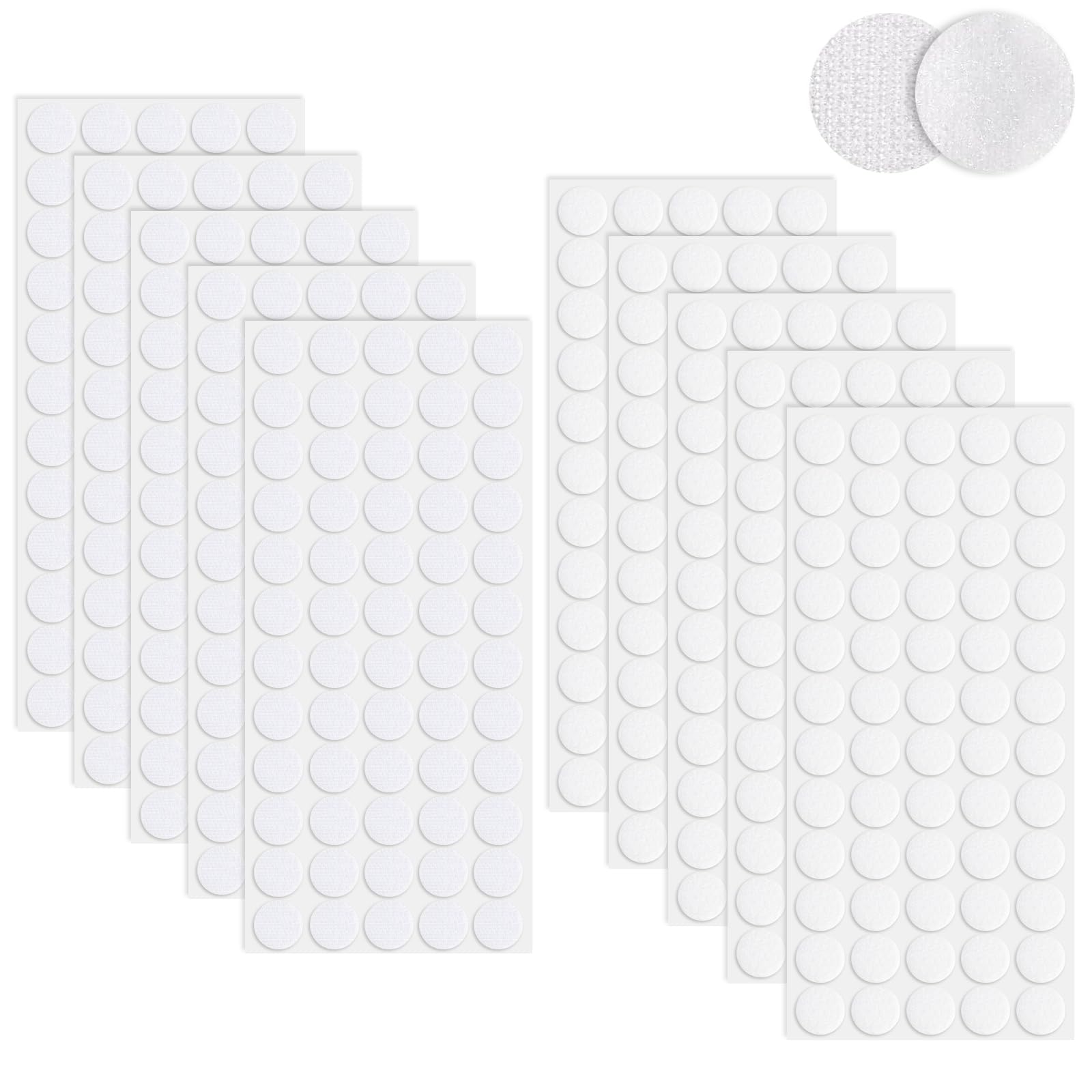 Redamancy 20mm Klettpunkte Selbstklebend, 600 Stück Selbstklebenden Klettpunkte 300 Paar, Klettband Selbstklebend, Self Adhesive Klebend Klettverschluss für Papier, Metall, Kunststoff, Glas 20MM*600PCS Angebot bei HelloDeals