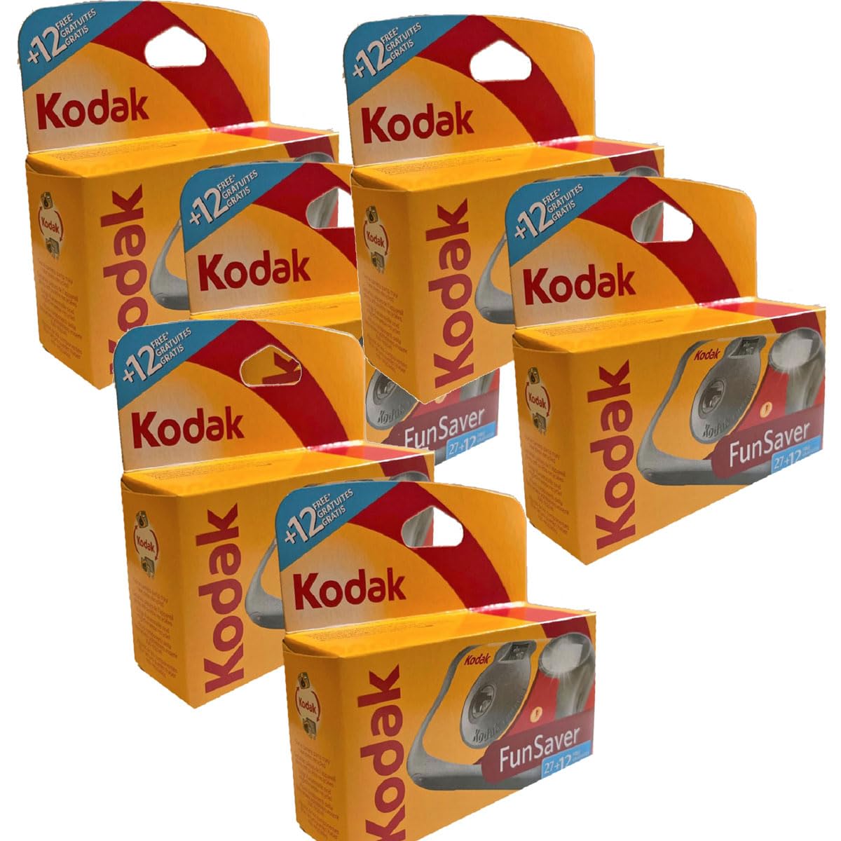 Kodak FunSaver Einwegkamera mit Blitz, 800 ISO, 35mm, 6 Stück Angebot bei HelloDeals