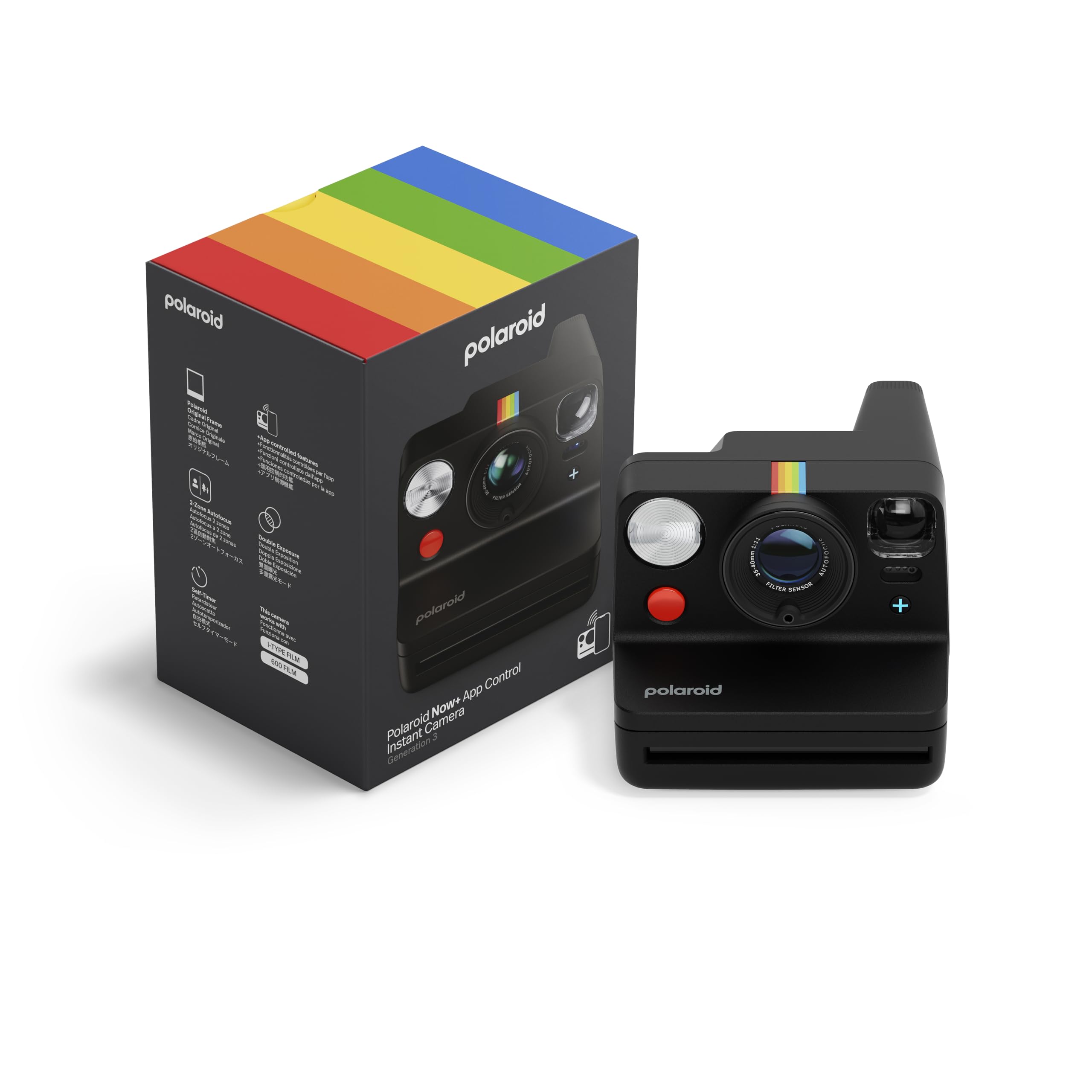 Polaroid – Now+ Generation 3 – Sofortbildkamera mit Bluetooth-Verbindung – Schwarz (9160) Schwarz Sofortbildkamera Angebot bei HelloDeals