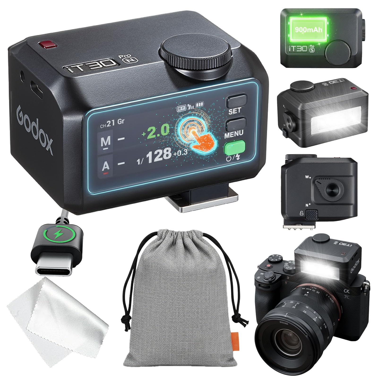 GODOX IT30PRO N Kamera Blitz, IT30 PRO N Mini Blitzgeräte, TTL HSS 1/8000s Flash, Kompatibel mit Nikon Z6III Z8 Z5 Z50II Z50 Zfc Z6II Z30 Z6 Z50II Z7II Z8 Z9 D3500 D850 D810 D7500 D5600 (Schwarz) Angebot bei HelloDeals