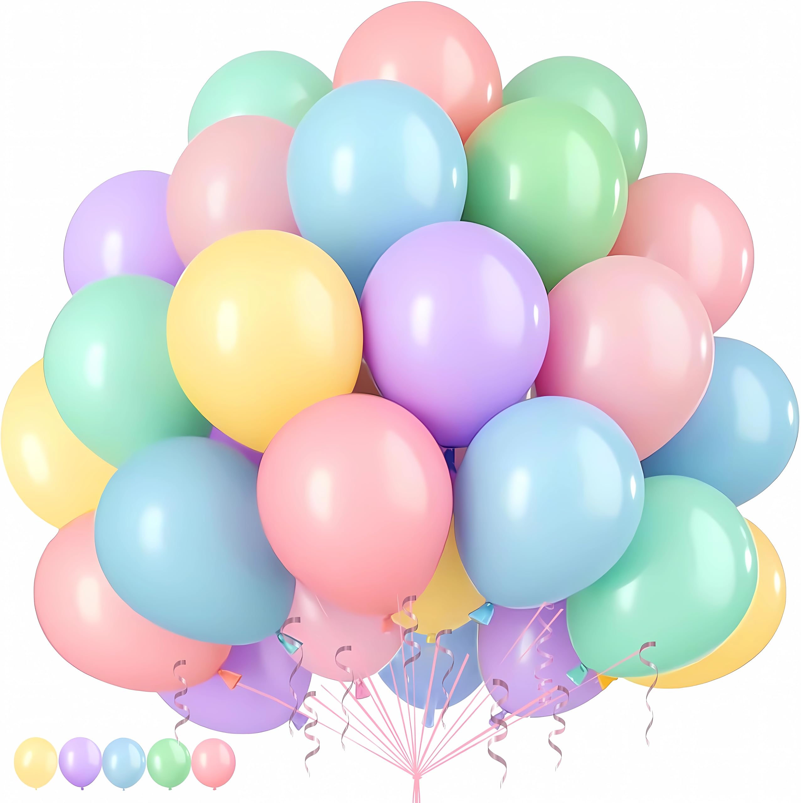 100 Luftballons Pastell,12 Zoll Makronen Ballons Helium Balloons,Bunte Luftballon Girlande,Regenbogen Luftballons Geburtstag Hochzeit Babyparty Party Deko Macaron Farbe Angebot bei HelloDeals