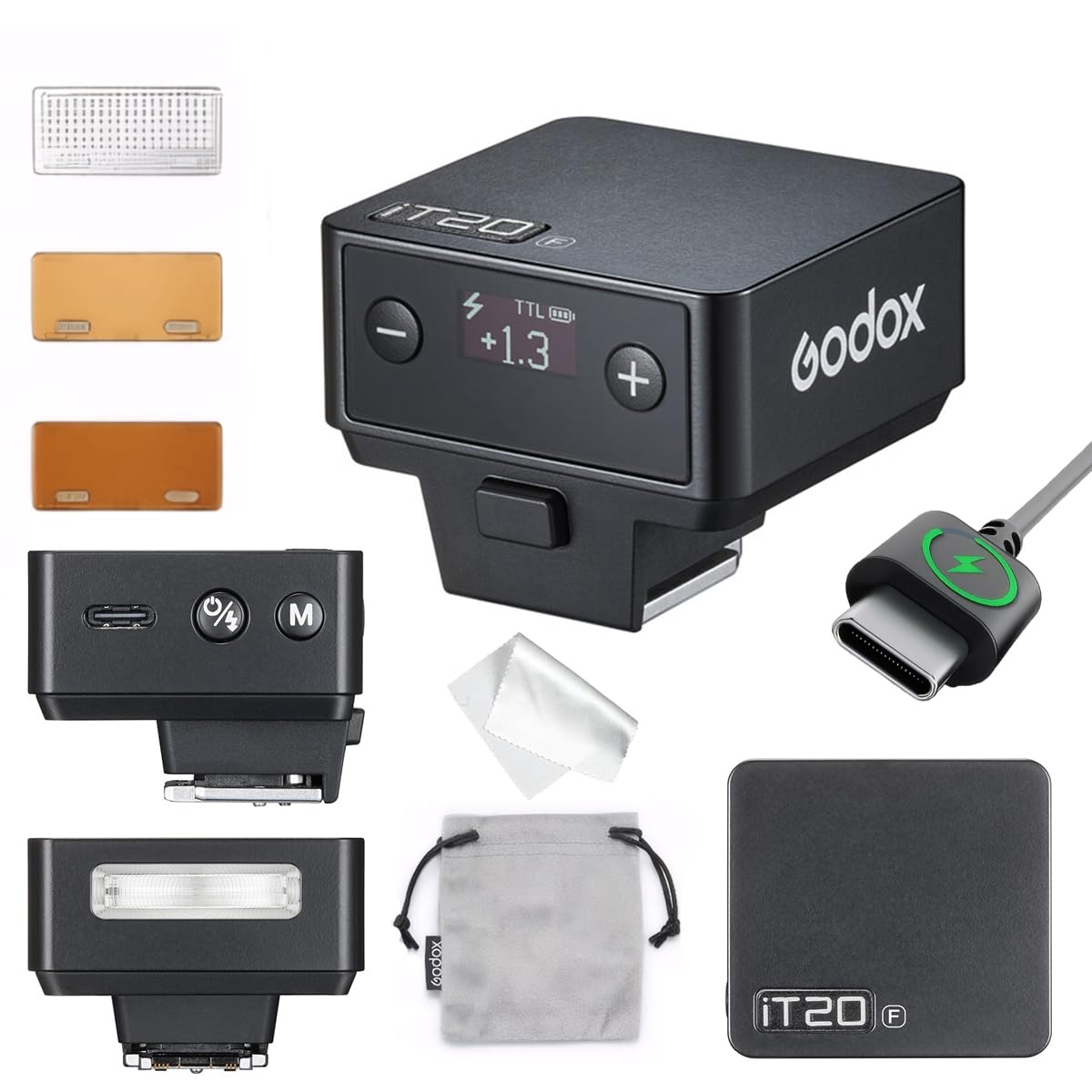 GODOX IT20 F Kamera Blitz, IT20F TTL Mini Blitzgeräte, Recycle-Zeit von 1,5 Sekunden, Kompatibel mit Fujifilm X100VI GFX100RF XS20 XS10 XT30 II XT5 XM5 GFX50S GFX50R X-T4 X-T3 X-E4 (Schwarz) Angebot bei HelloDeals