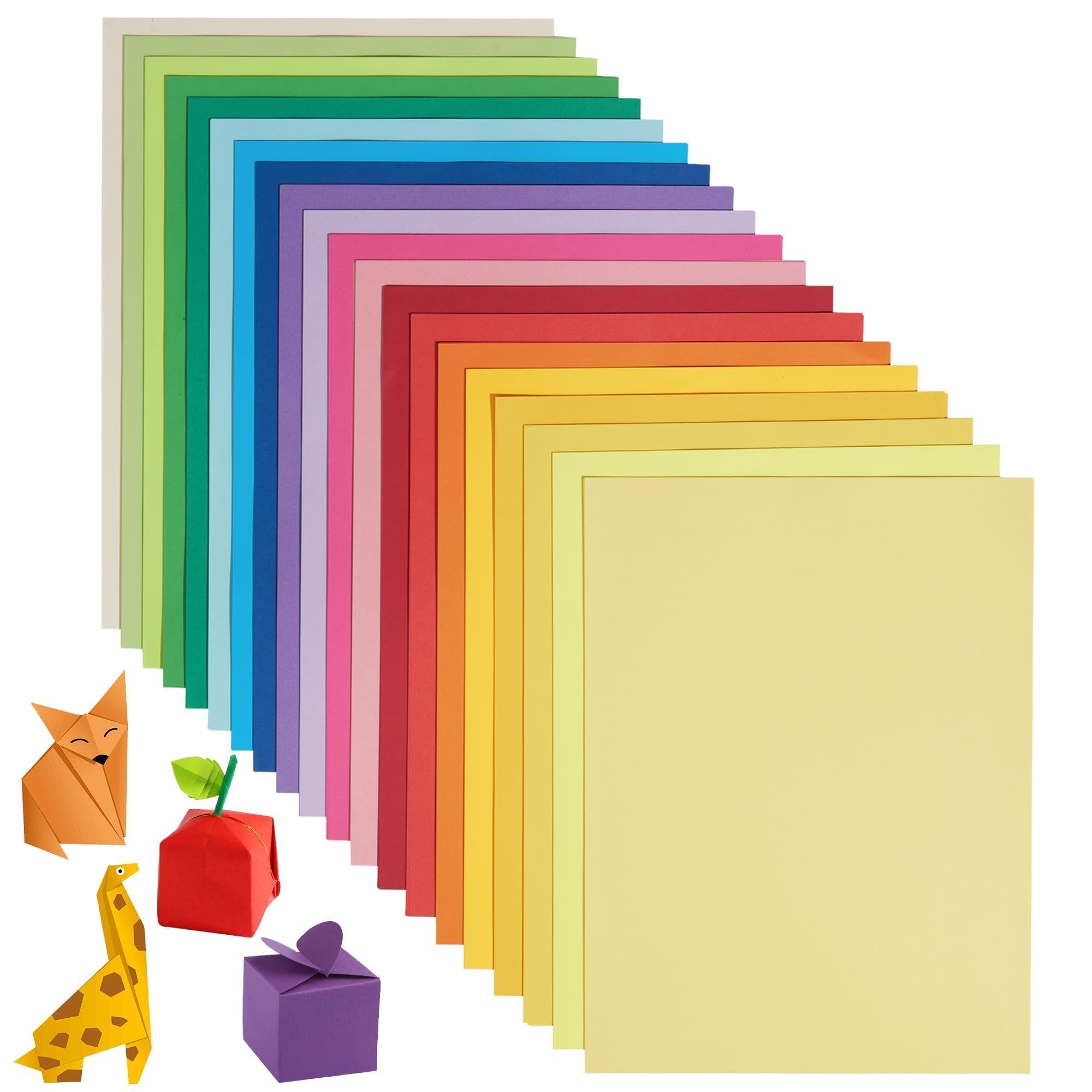 Origami-Papier, 180 Blatt, 20 leuchtende Farben, A4, 80 g/m², doppelseitiges buntes Faltpapier für DIY-Schul-Kunsthandwerksprojekte, Kinder und Erwachsene Angebot bei HelloDeals
