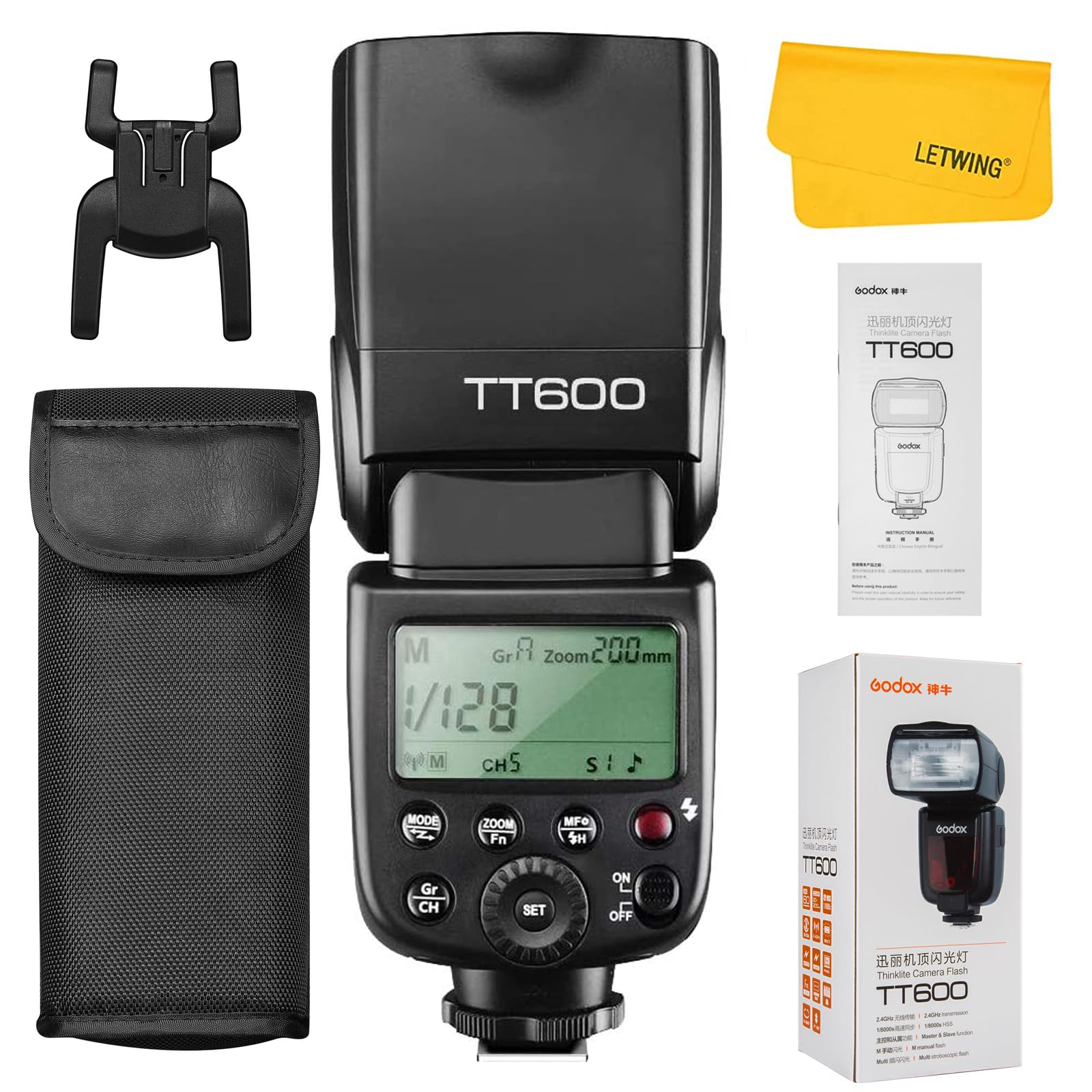 Godox TT600 2.4G Wireless Flash Speedlite Master/Slave Blitz mit integriertem Auslösesystem Kompatibel für Canon Nikon Pentax Olympus Fujifilm Panasonic (TT600) Angebot bei HelloDeals