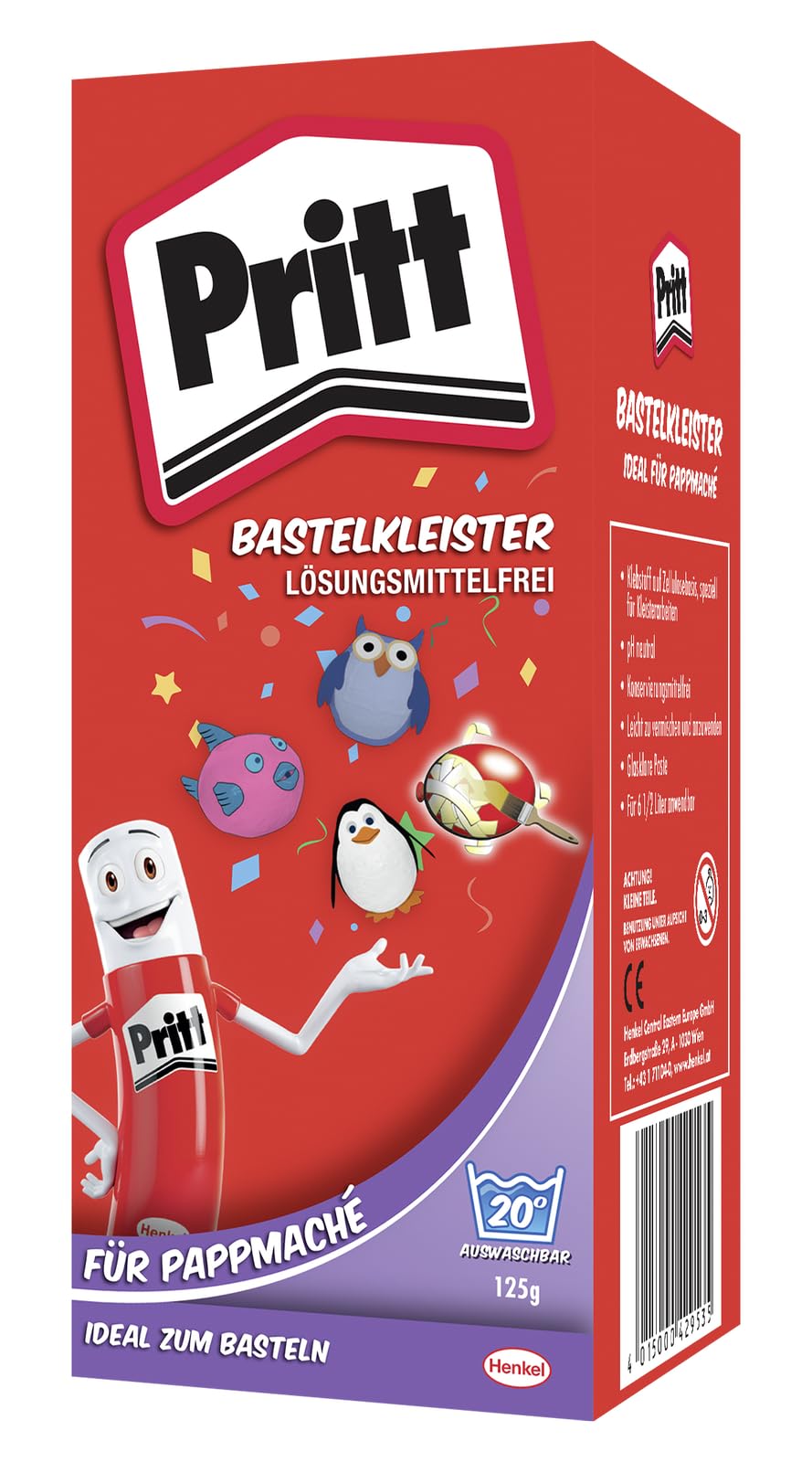 Pritt Bastelkleister Pappmaché, 125 g Pulver, sicher für Kinder, mit warmen Wasser auswaschbar, frei von Konservierungs- und Lösungsmitteln, 9H 1888145 Angebot bei HelloDeals