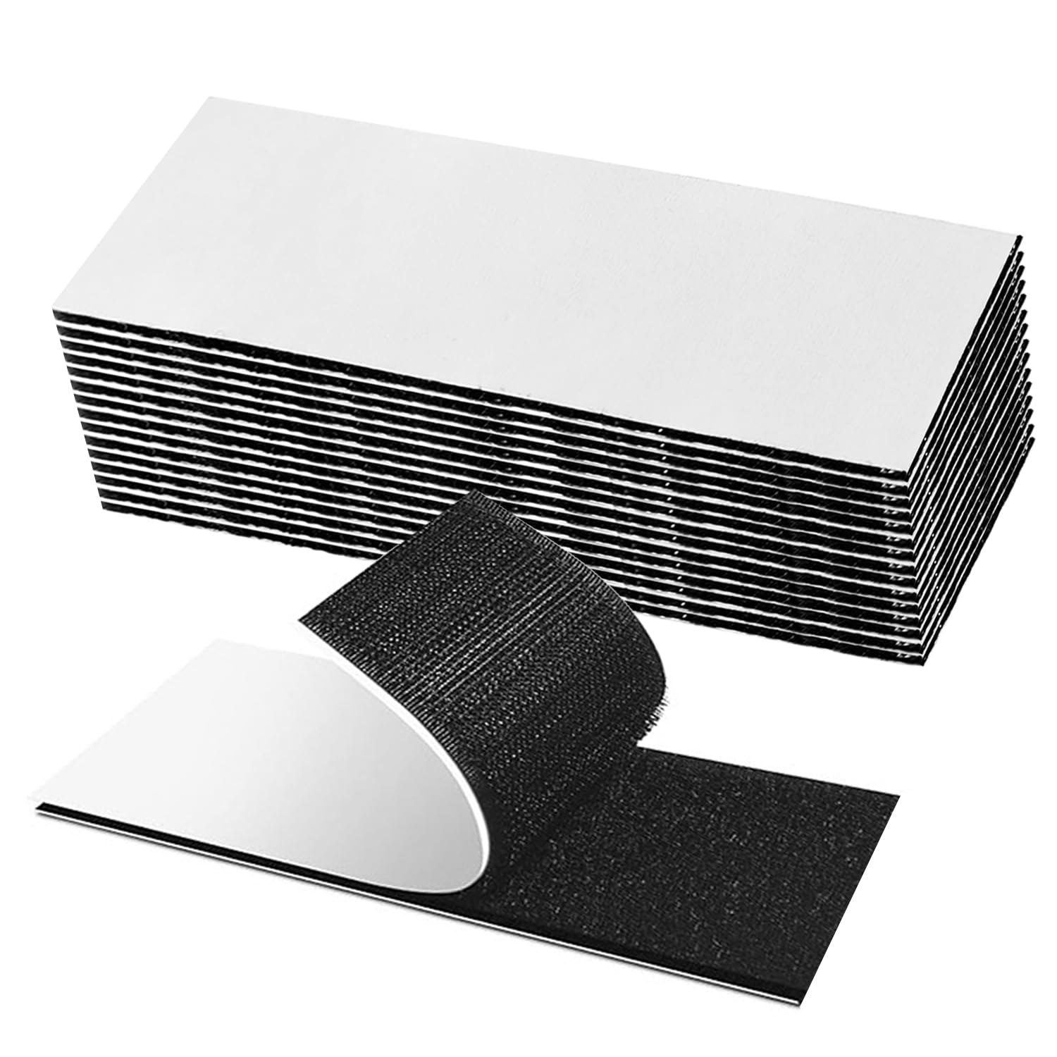 Klettverschluss Selbstklebend (15 Stück), Klettband Selbstklebend Extra Stark Schwarz, Für Wände,Tür,Kunststoffe,Boden,Gläser,Metalle, 3 * 10cm, Schwarzes Quadrat Angebot bei HelloDeals