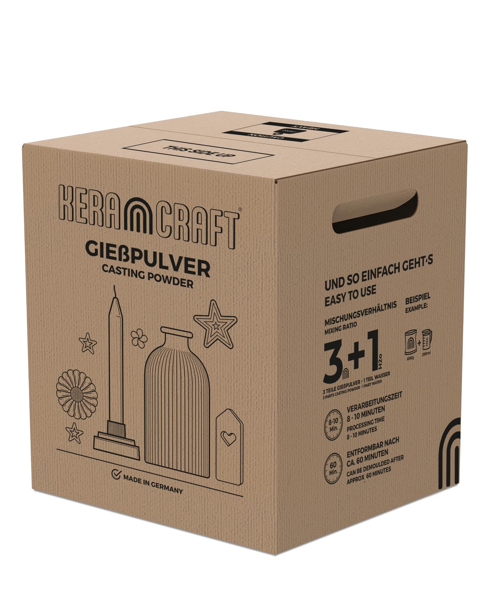 Keracraft Gießpulver weiß 20kg - Reliefgießpulver weiß für kreative Projekte 20KG (1er Pack) Angebot bei HelloDeals
