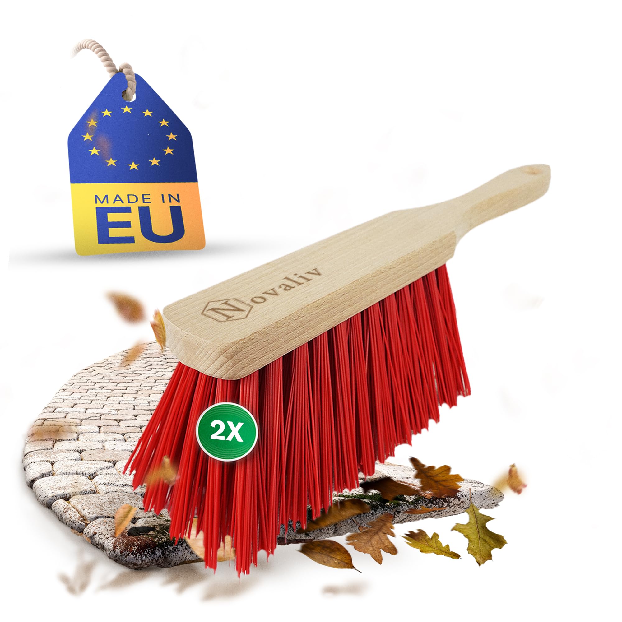 Novaliv 2X ELASTON Handfeger Draußen Handbesen Holz Kehrwisch Industriehandfeger Auto Schneebesen Holz Hand Brush Handfeger Grob Handfeger Camping Besen Vorzeltteppich Wohnwagen Feger Straße Handfeger 2 Angebot bei HelloDeals