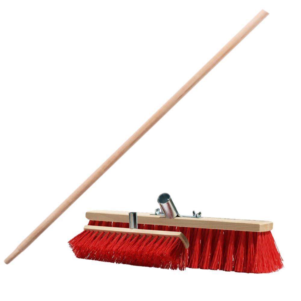 Straßenbesen Saalbesen Besen, Industriebesen Kehrbesen, Holzbesen Kehrbesen Werkstattbesen, Industriebesen, Terassenbesen Haarbesen, wählbare Breiten, mit oder ohne Stiel (40cm mit 150cm Stiel) Angebot bei HelloDeals