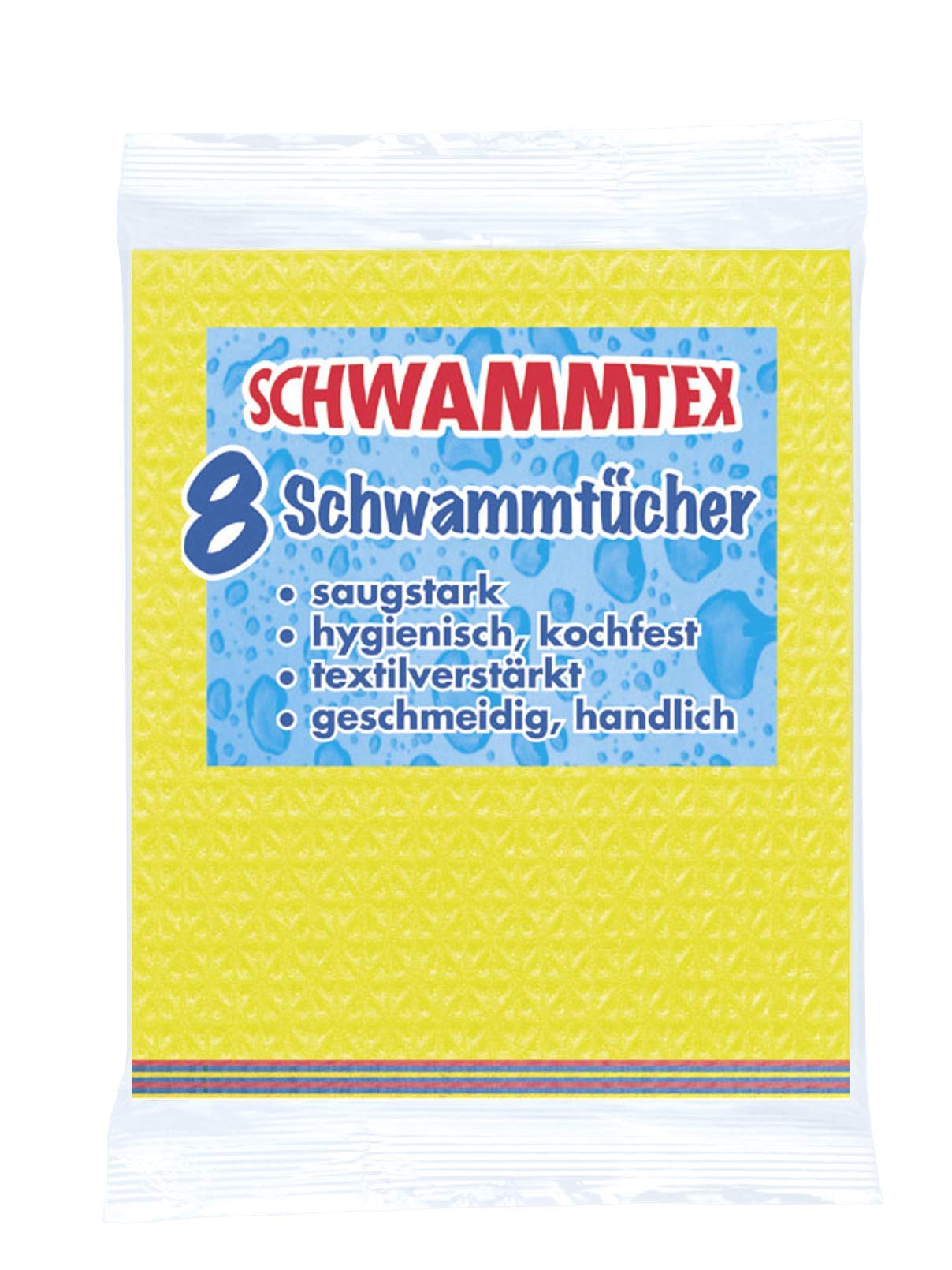 Spontex Schwammtuch 8er Vorteilspack, extrem saugfähig und langlebig, aus Viskose, biologisch abbaubar (1 x 8 Stück) (1er Pack) Angebot bei HelloDeals