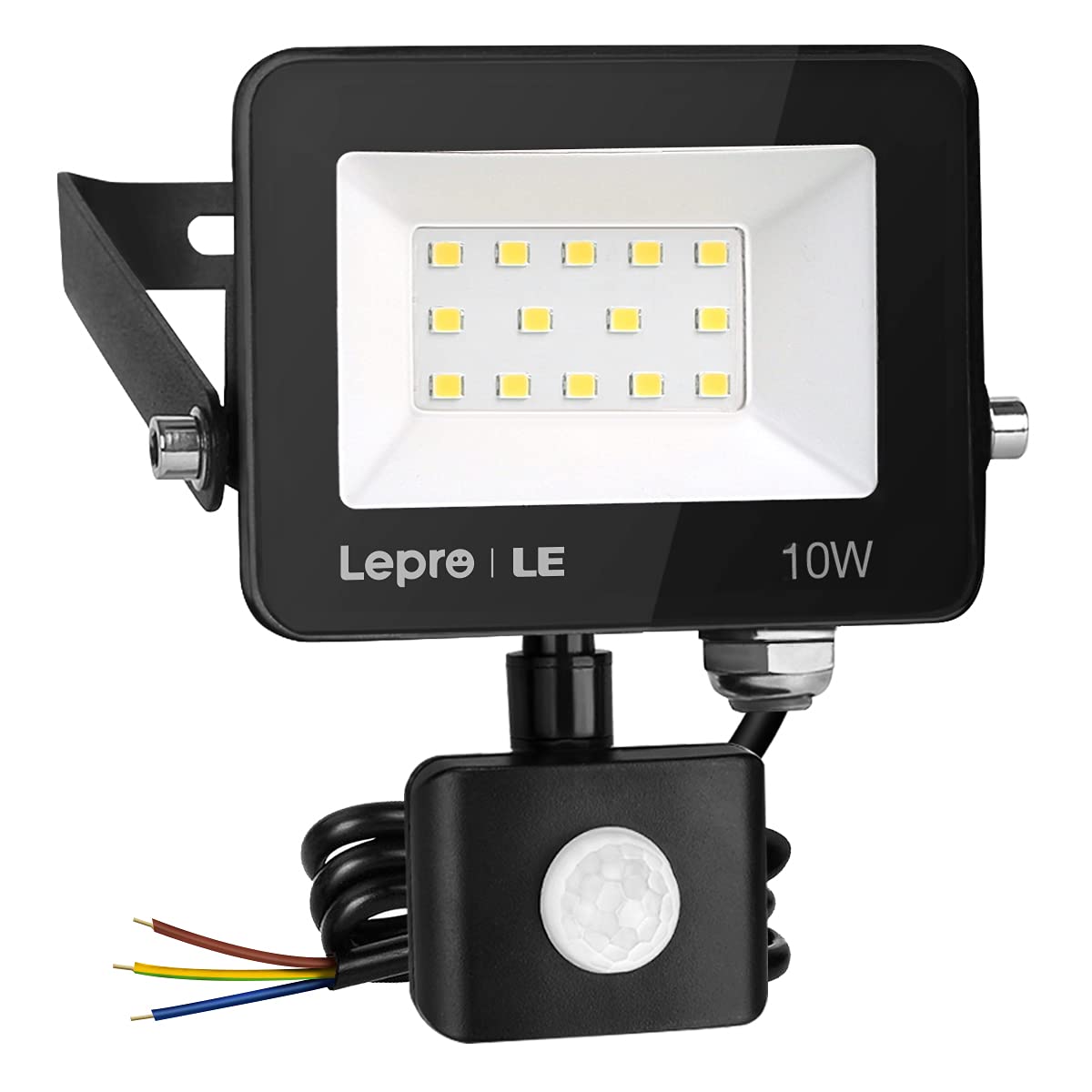 Lepro 10W LED Strahler mit Bewegungsmelder Außen, 850LM Außenstrahler 5000K Kaltweiß Superhell Scheinwerfer, IP65 Wasserdicht Fluter, Ideale Aussenleuchte für Garten, Innenhöfe, Garage, Haus, Hotel 10.0 Watt Angebot bei HelloDeals
