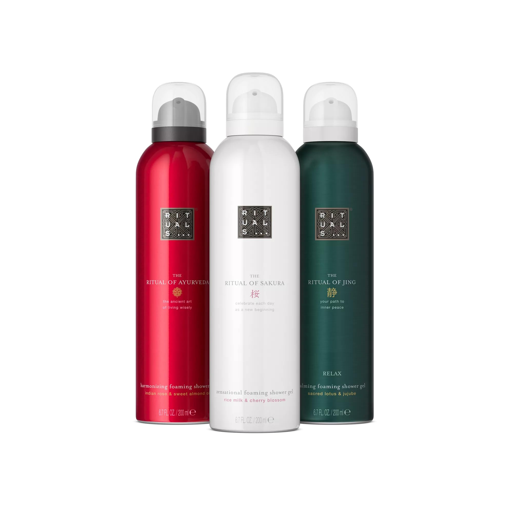 RITUALS Das Vorteilspaket „Rituale von Sakura, Jing und Ayurveda“ | 3 x Duschschaum | pflegendes und revitalisierendes Duschgel | Vorteilspack 3 x 200 ml Value Pack 200 ml (3er Pack) Angebot bei HelloDeals