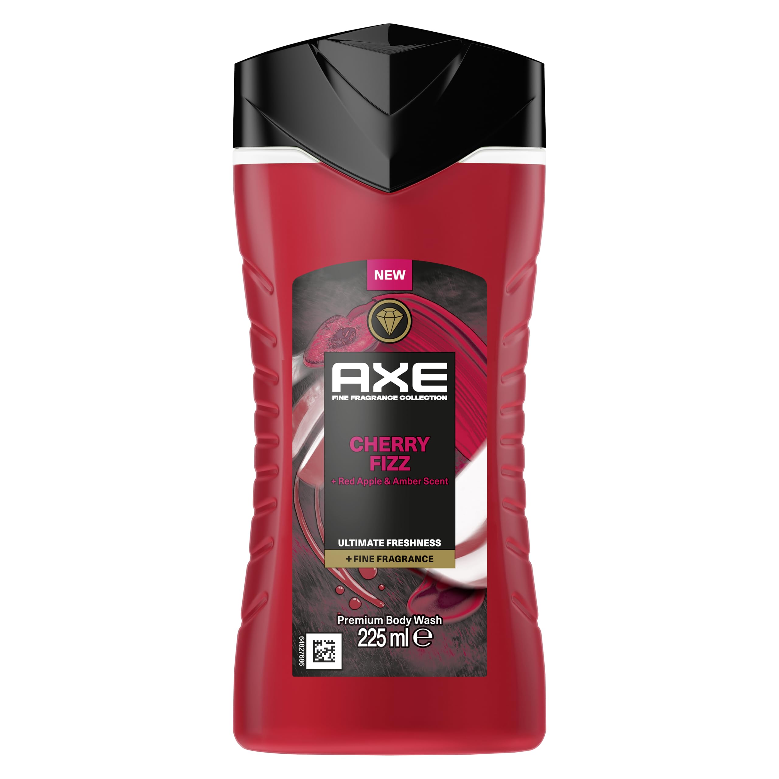 AXE - Duschgel – Kollektion Prestige – Cherry Fizz – 12 Stunden Frische – frischer Duft von Apfel, Eukalyptus, Bernstein und Kirsche – 225 ml 225 ml (1er Pack) AXE Duschgel Collection Duft Cherry Fizz 225 ml Angebot bei HelloDeals