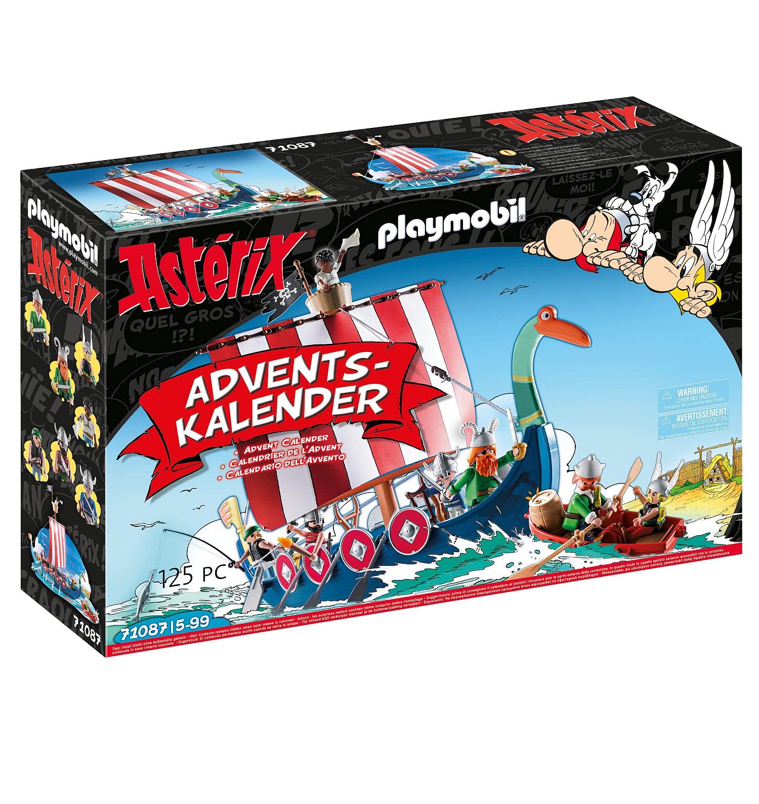 PLAYMOBIL Adventskalender 71087 Asterix: Piraten mit schwimmfähigem Piratenschiff, Beiboot und Comicfiguren, Spielzeug für Kinder ab 5 Jahren Angebot bei HelloDeals