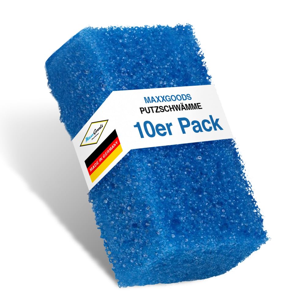 Gundel-Putz Putzschwamm Set 10 Pack, Blau - Reinigungsschwämme - Schmierfrei, Kratzfrei & Schonend für alle Oberflächen - Spülschwamm und Topfreiniger - Schwamm für Putzsteine (11x6x4cm) Blau - 10 Stück Angebot bei HelloDeals
