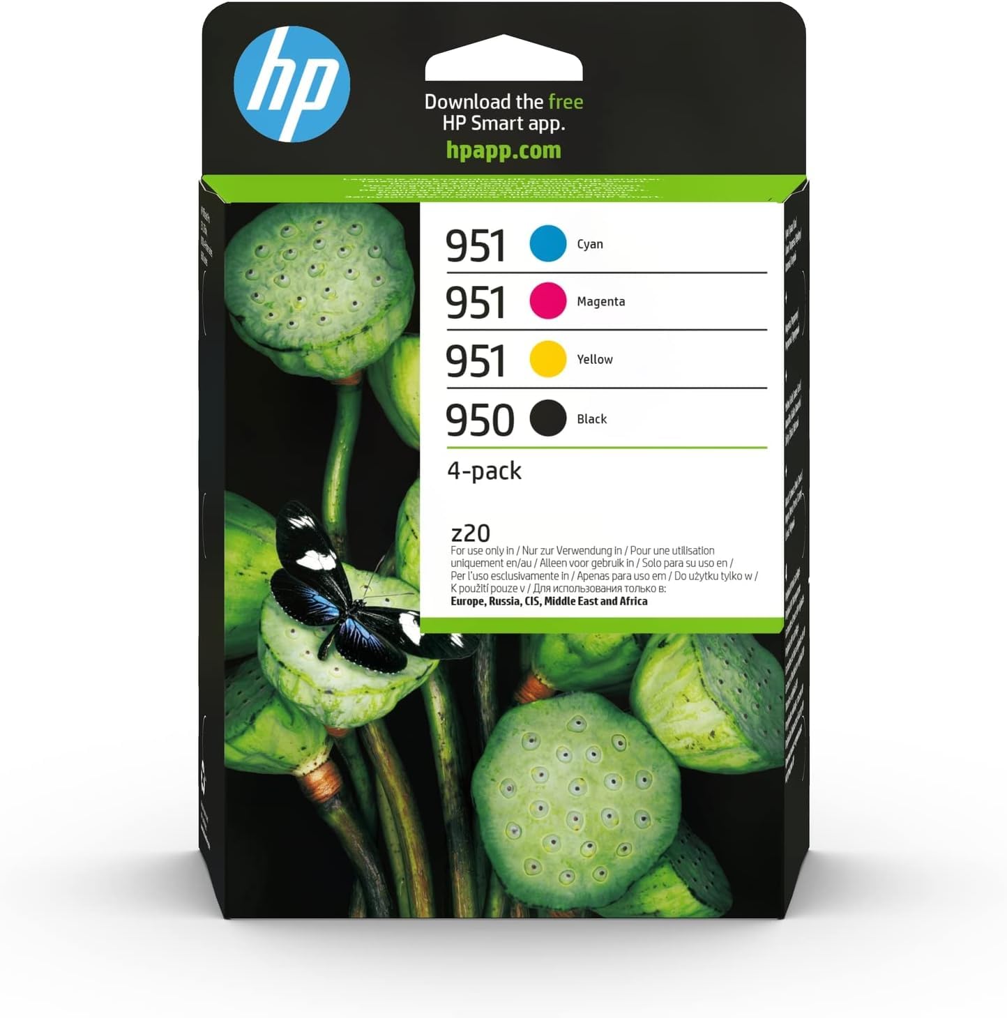 HP 950/951 Packung mit 4 Original-Tintenpatronen in Schwarz, Cyan, Magenta und Gelb (6ZC65AE) (Verpackung kann variieren) Multipack CMYK Angebot bei HelloDeals