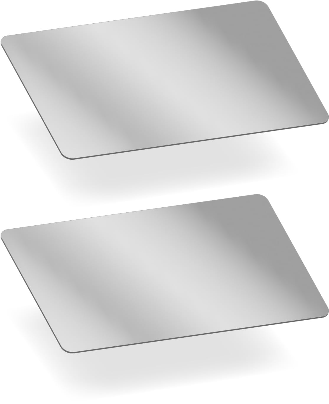 MAGATI Handspiegel - doppelseitiges, ultraflaches, kompakter Spiegel aus Kunststoff für Geldbörse und Tasche, Kleiner Kosmetikspiegel, Schminkspiegel 8x4.5cm, 2 Stück 8L x 4.5B cm 2er Angebot bei HelloDeals