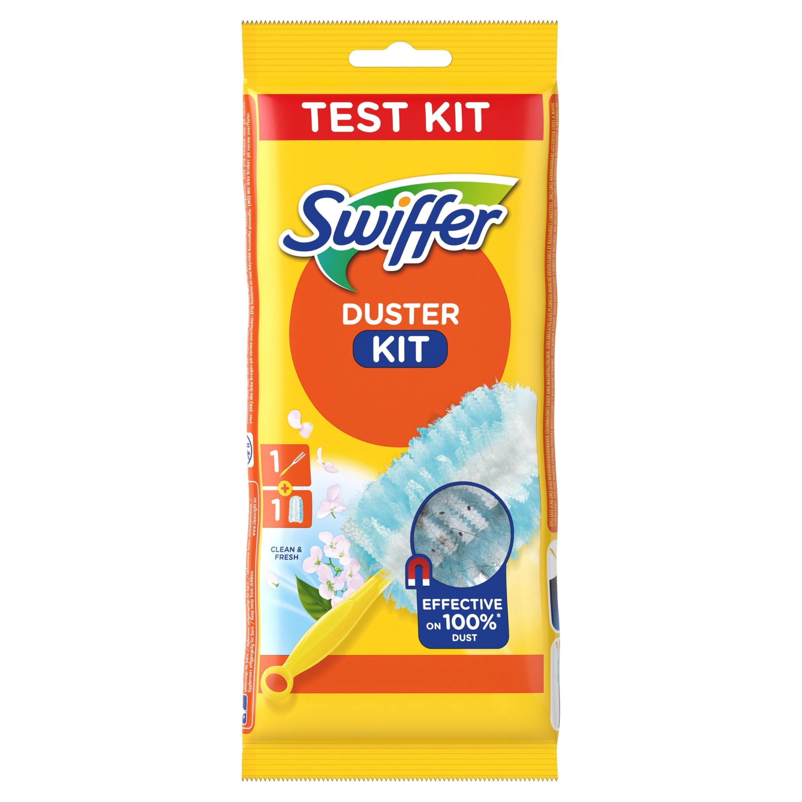 Swiffer Staubmagnet Starter-Set (1 Griff + 1 Tuch) Fängt Und Schließt 3-mal Mehr Staub Und Haare Ein Als Herkömmliche Staubwedel Angebot bei HelloDeals