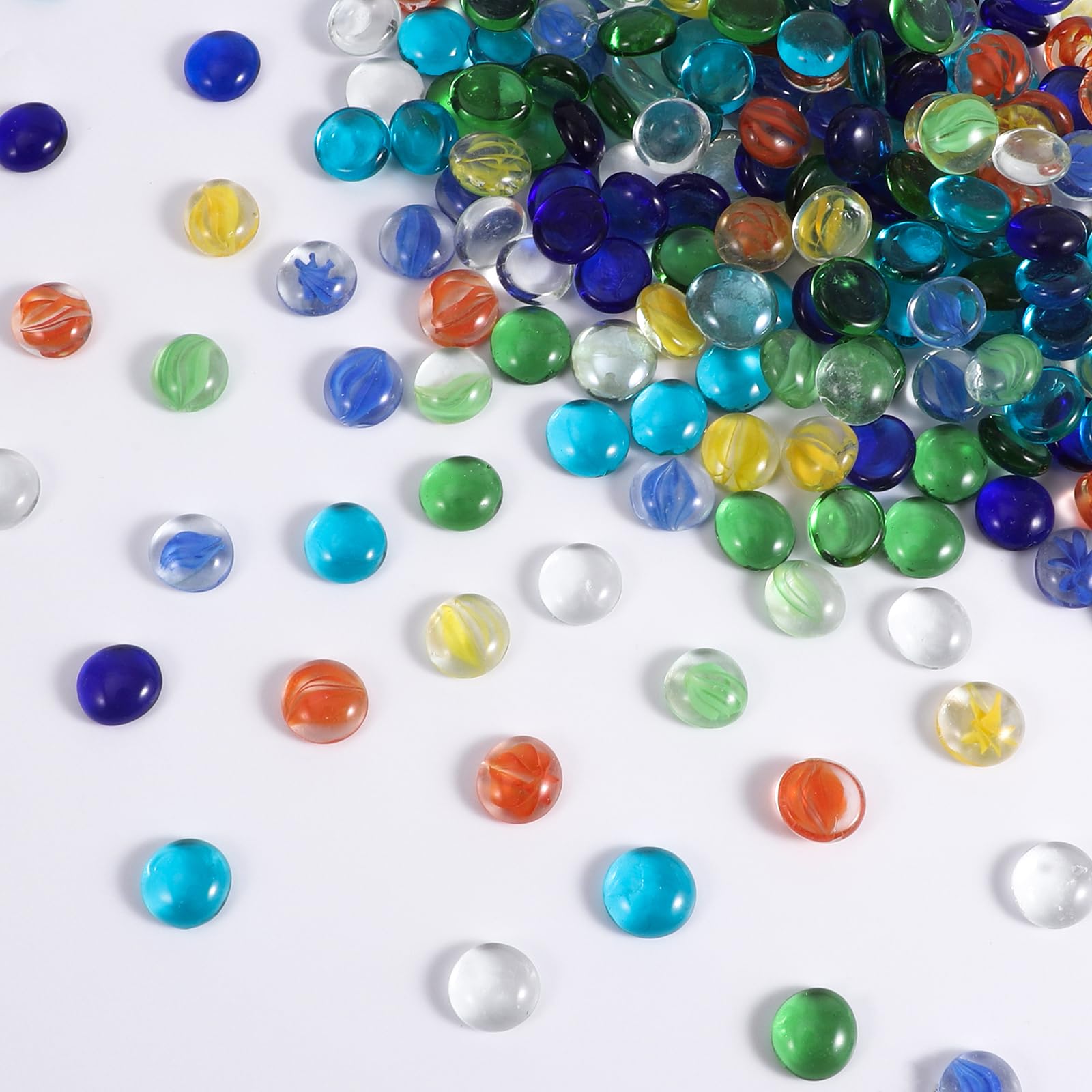 Yzpklhw 500g/ca.115 Stück Glasnuggets Bunt, Muggelsteine Bunt Kinder, Glassteine Dekosteine für Vasen, Mosaiksteine zum Basteln Spielsteine, Mosaik Steine Angebot bei HelloDeals