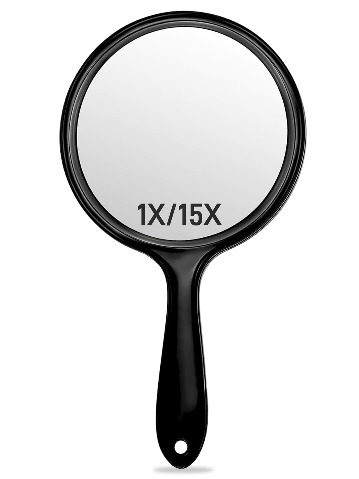 OMIRO Handspiegel, Doppelseitiger Handspiegel mit 1X/15X Vergrößerung und Griff (Transparent Schwarz) Transparent Schwarz-1x/15x Angebot bei HelloDeals