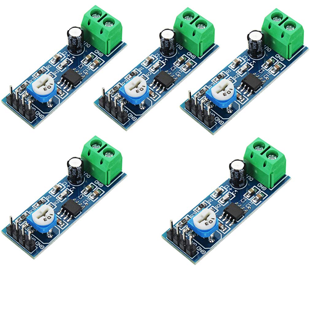 Hailege 5pcs LM386 Mono Audio Verstärker Modul 200 mal AMP Solo 5V-12V 10K einstellbar Angebot bei HelloDeals
