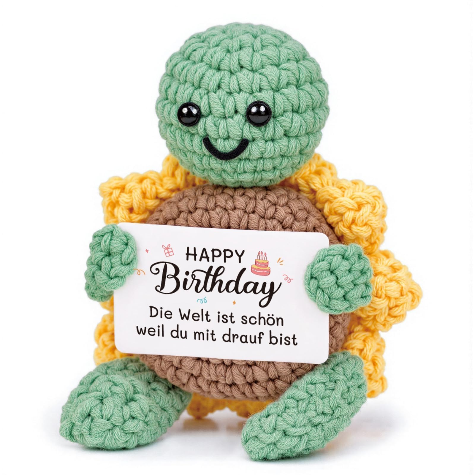 CheriGift Positive Sonnenblumenschildkröte Geburtstagsgeschenk für Frauen, Handgemachte Schildkröten Glücksbringer, Mutmacher Pocket Hug Figuren Geschenk für Freundin Frau Mama, 2.8x2x3.9 inches Angebot bei HelloDeals