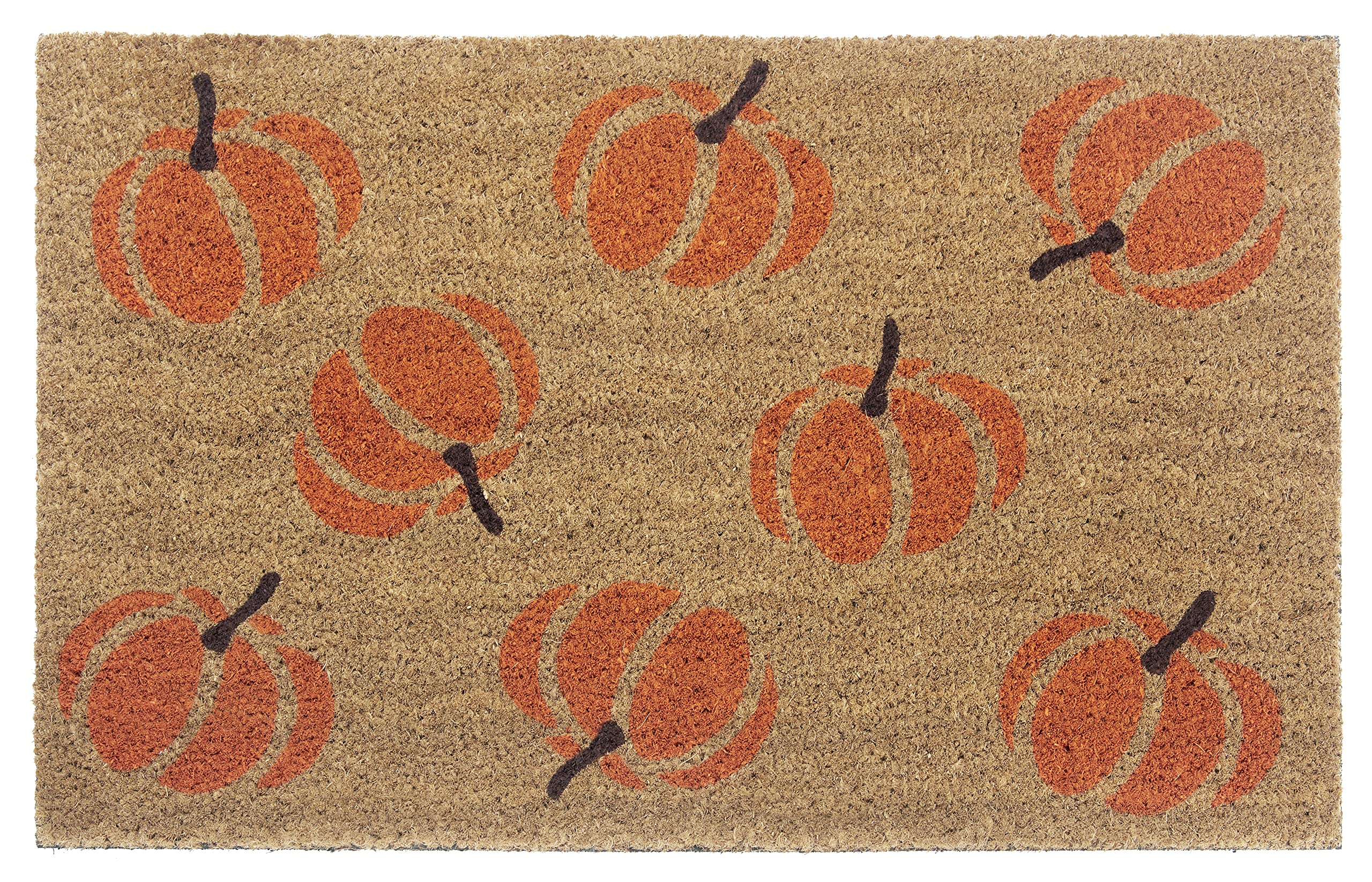 Hanse Home Kokos Fußmatte Halloween für Innen - Schmutzfangmatte Natur, Kokosmatte Kürbis Orange, Fußabtreter rutschfest für Flur, Terrasse, Eingangsbereich - 45x75cm 45 x 75 cm (Rechteckig) Kürbis Orange Angebot bei HelloDeals