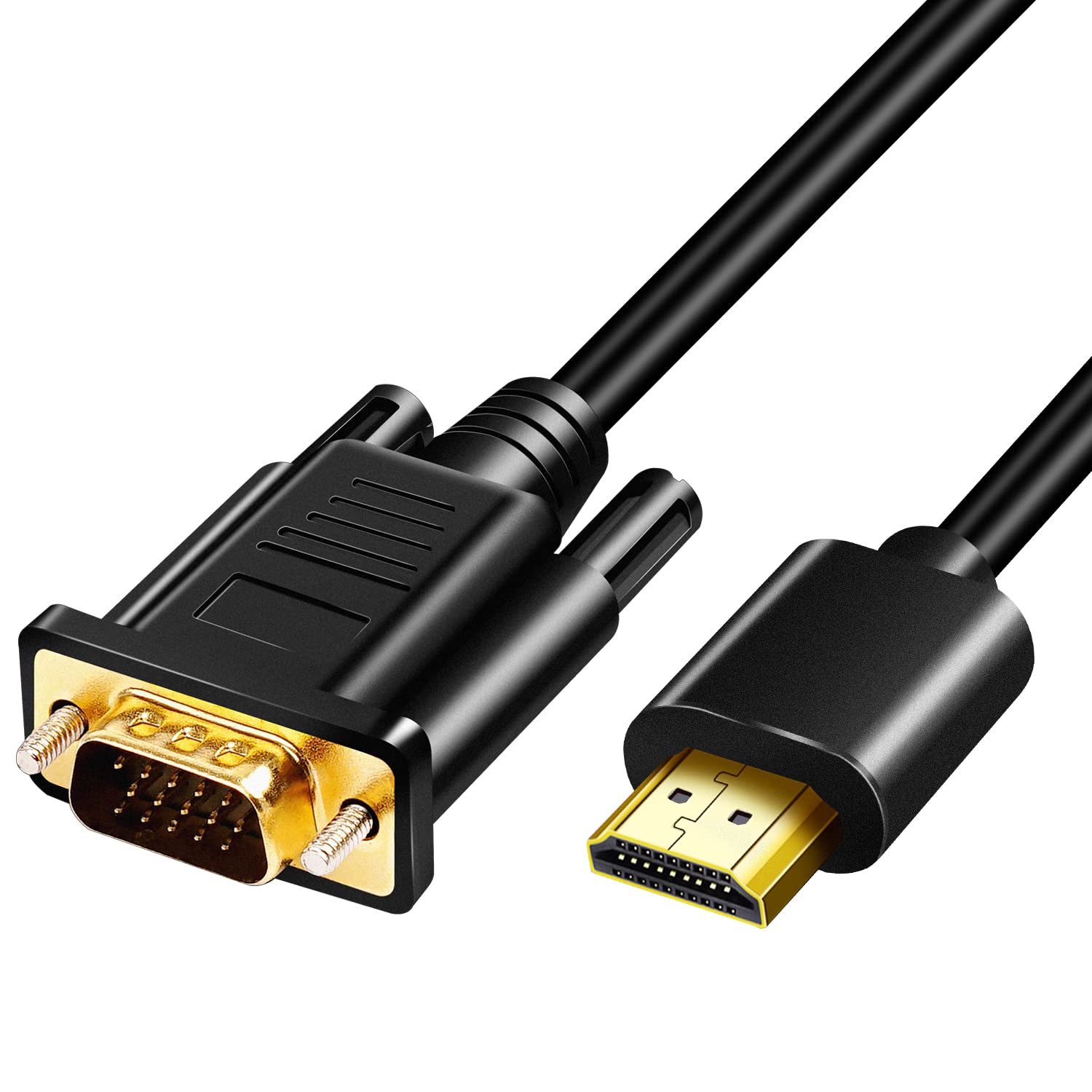HDMI auf VGA Stecker auf Stecker, Full HD 1080P HDMI auf VGA Kabel, SVGA Konverter mit vergoldeten Anschlüssen für Desktop, Projektor, HDTV, Raspberry Pi, Xbox usw (1m)（ PleaseNote:HDMIPorttoVGAPort） Angebot bei HelloDeals