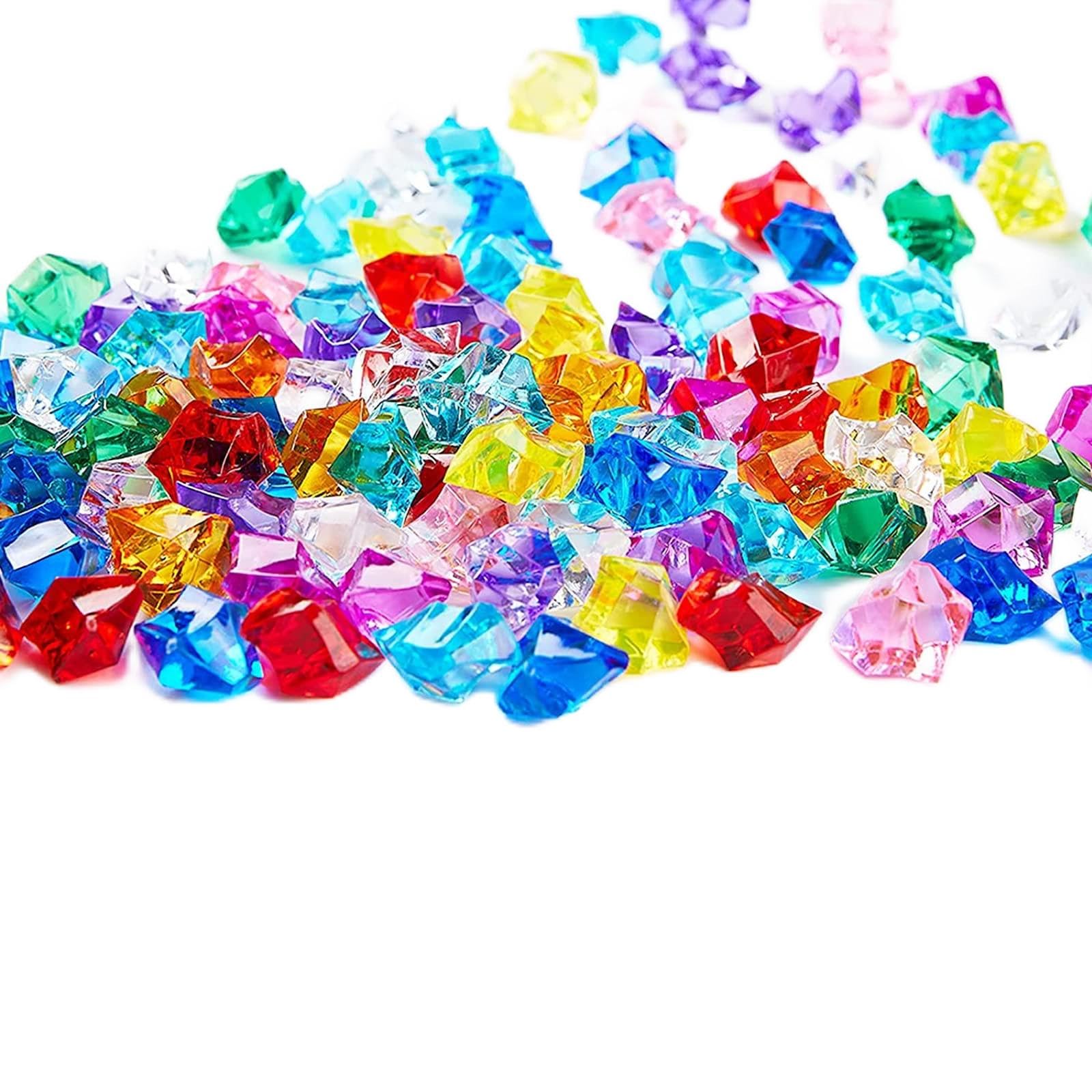 VIEVRE Edelsteine für Kinder,100 Stück Diamanten Kinder,Diamanten Deko,Glassteine Deko,Deko Diamanten,Diamant,Edelsteine,Bunt Acryl Kristallsteine für Hochzeiten,Tischdekorationen, Kunsthandwerke Deko Farbe Angebot bei HelloDeals
