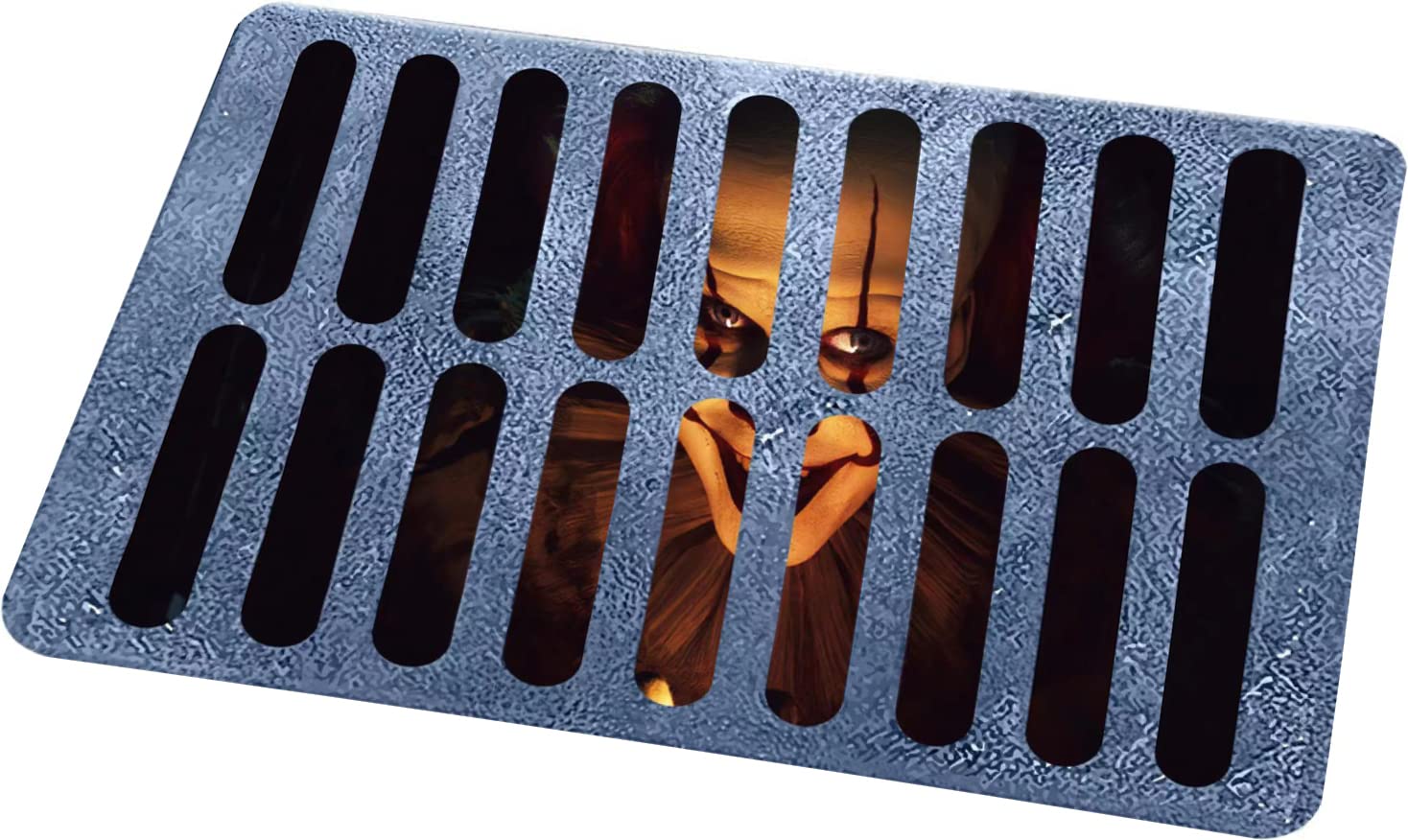 Anguxer Halloween Fußmatte 3D, Halloween deko fußmatte, Halloween deko Horror, lustige Horror-fußmatte, Scary kanalisation Clown fußmatte, Fußmatte Halloween-Dekoration für den Innenbereich im Freien 1 Angebot bei HelloDeals