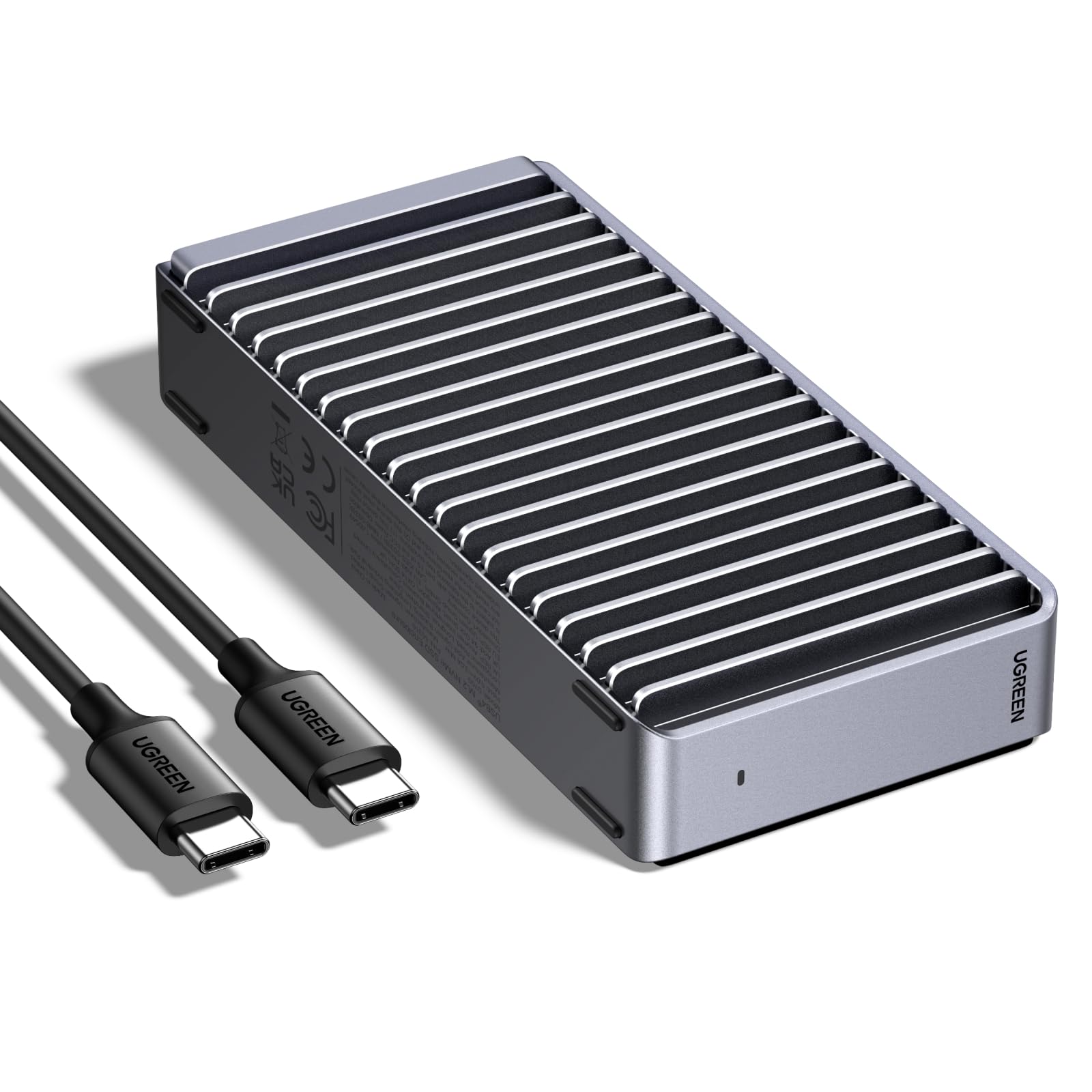UGREEN 40Gbps M2 SSD Gehäuse, USB4 NVMe Gehäuse kompatibel mit Thunderbolt 4 bis zu 3848MB/s, M.2 NVMe SSD Gehäuse kompatibel mit Mac mini M4, MacBook Pro 2024 M4, ASUS Z890 Angebot bei HelloDeals