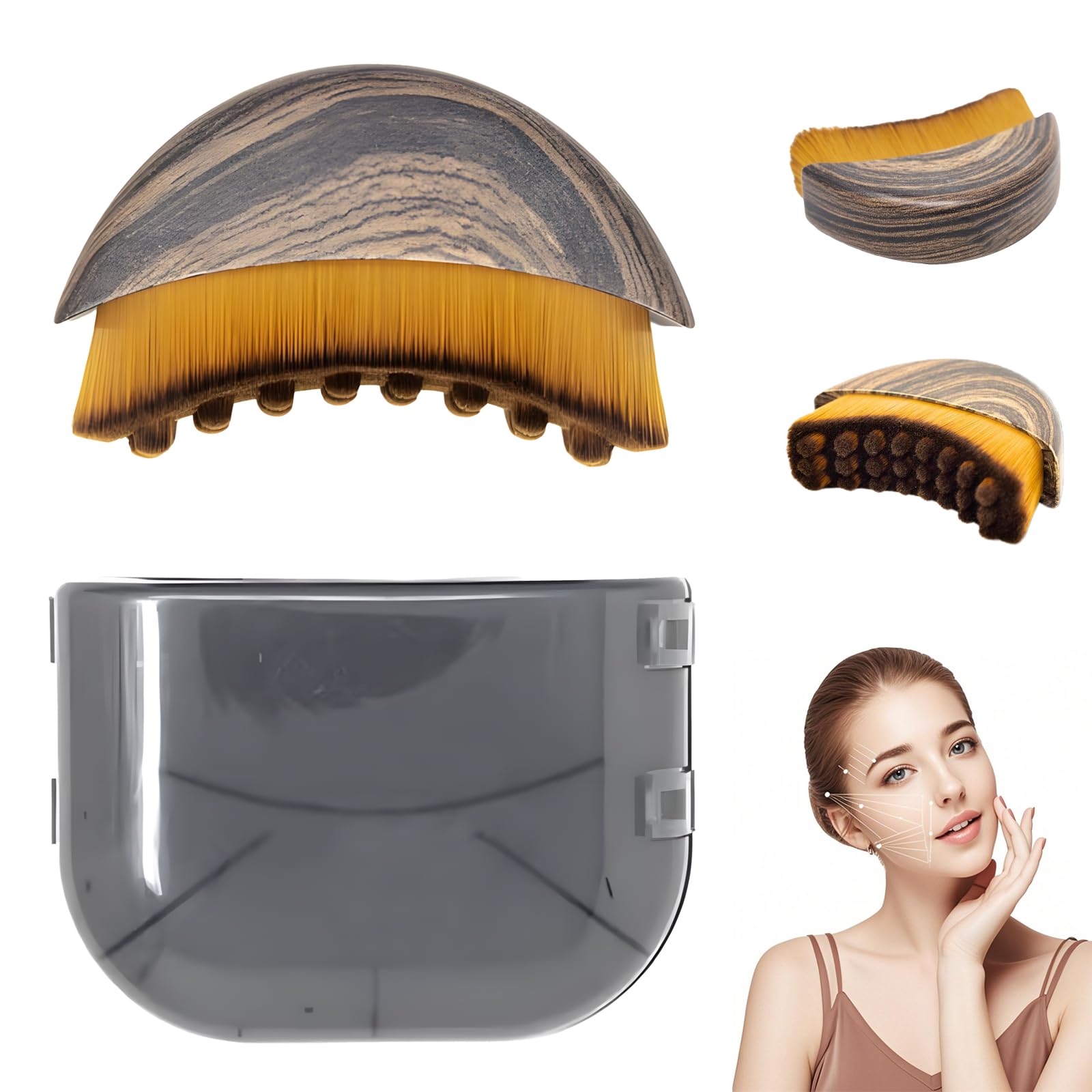 Lymphatic Contour Face Brush,Lymphatische Gesichtsbürste,Lymphdrainage Gesicht,Trockene Gesichtsbürste, Kinn- und Kieferformung, Gesichtsbürste für Lymphdrainage und Gesichtskontur Angebot bei HelloDeals