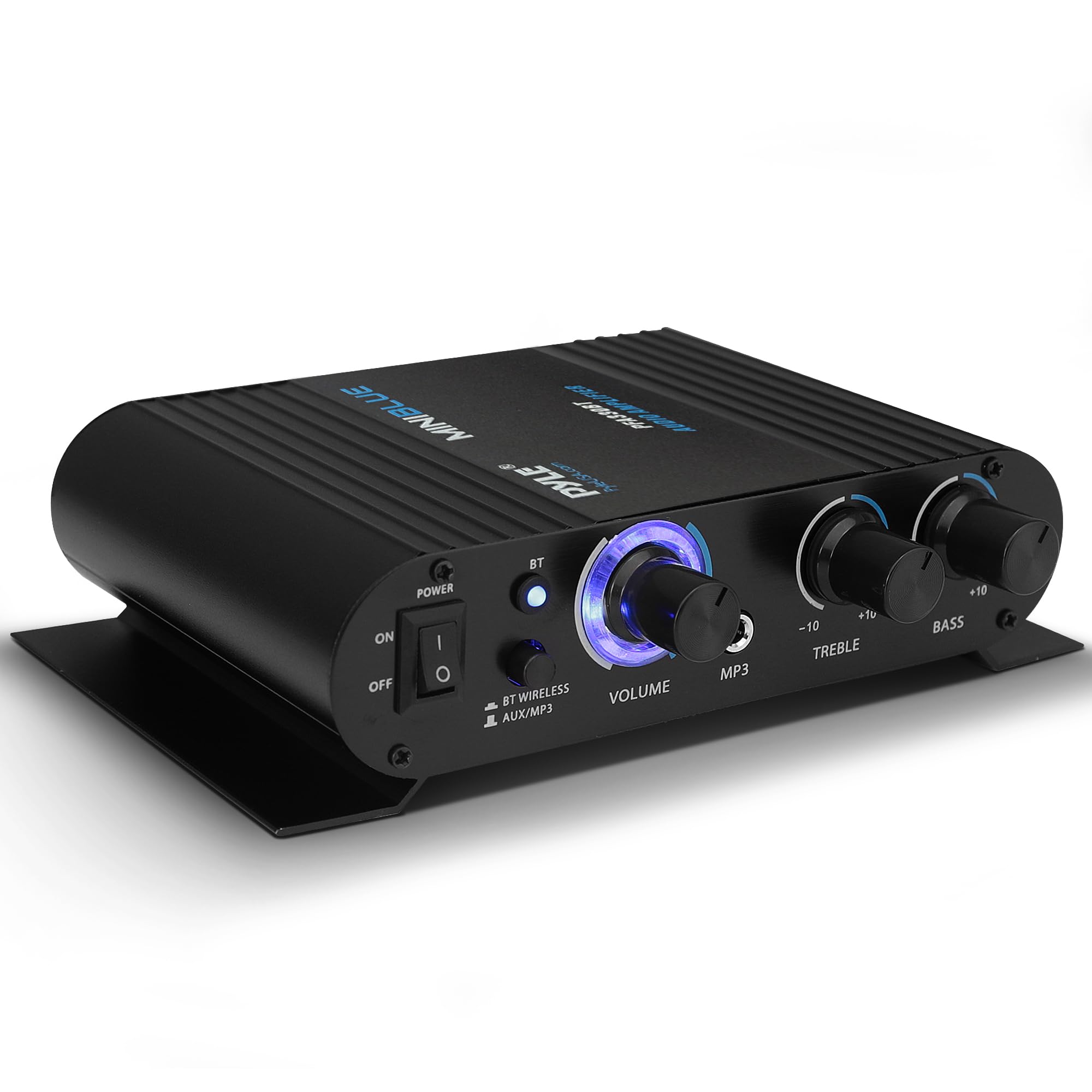 Pyle Mini Bluetooth Stereo Verstärker, 90W Audio Receiver mit 3 Eingänge, 2 Kanal, EQ Controls für das Heimkino PFA330BT - EU Angebot bei HelloDeals