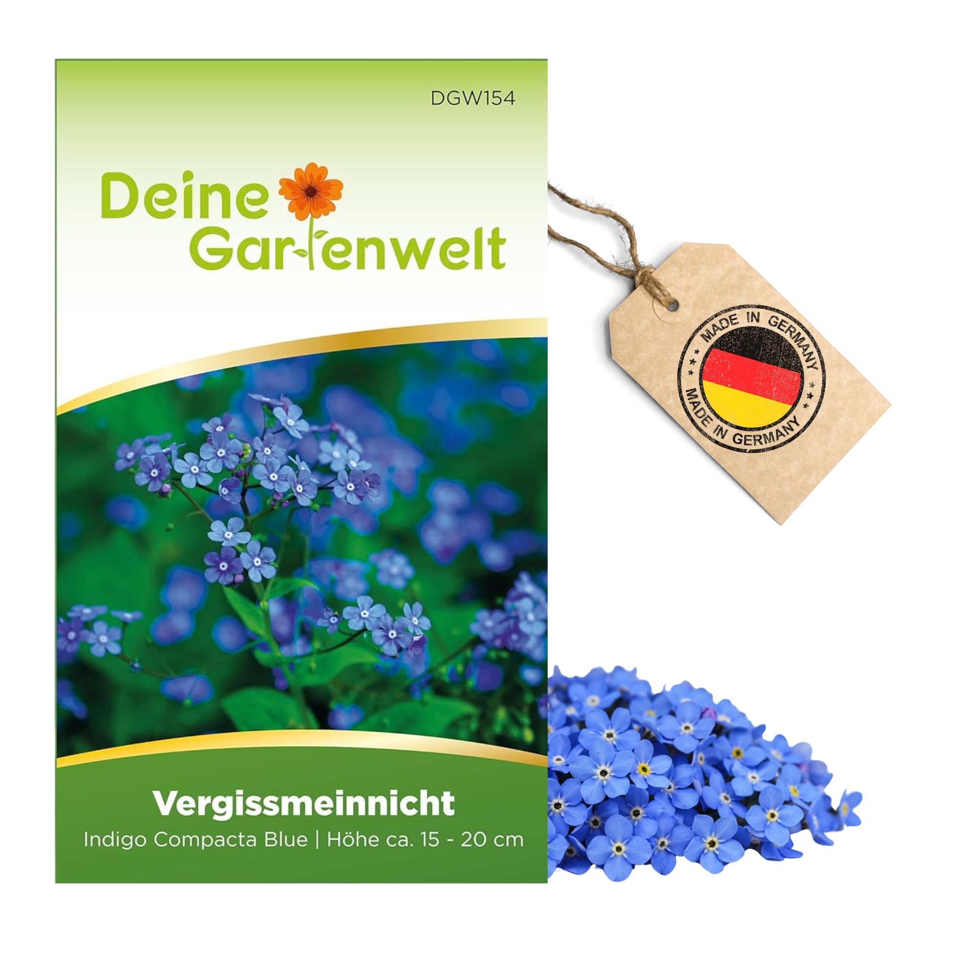 Vergissmeinnicht Indigo Compacta Blue Samen - Myosotis sylvatica - Vergissmeinnichtsamen - Blumensamen - Saatgut für 50 Pflanzen Angebot bei HelloDeals
