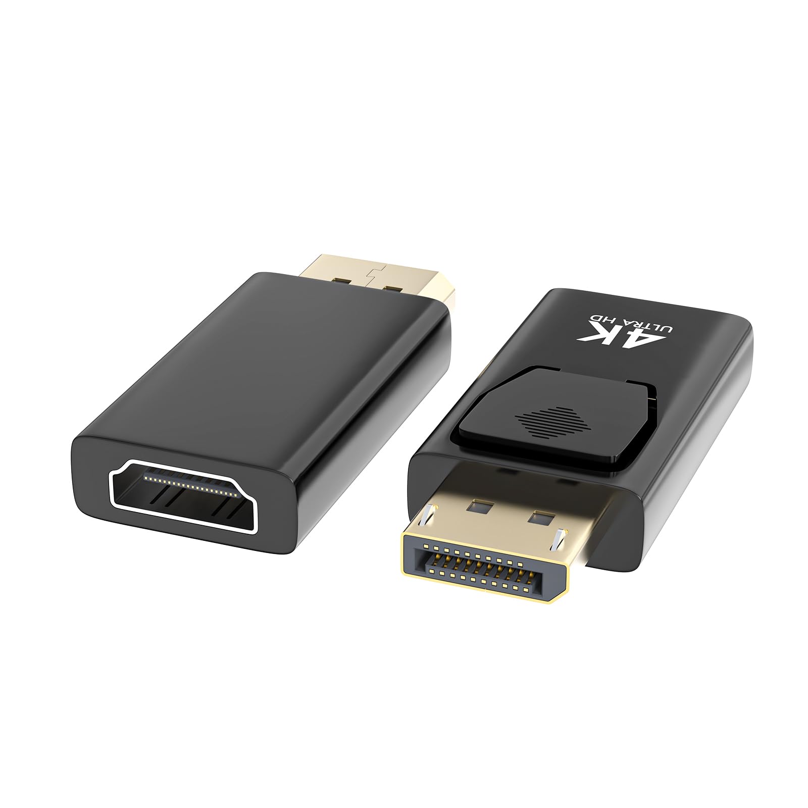 2 Stücke Displayport auf HDMI,4K DP auf HDMI,HDMI Displayport Adapter,HDMI zu Displayport,Adapter Displayport auf Hdmi,Displayport auf HDMI Adapter,DP auf HDMI Adapter für Dell,Lenovo,HP,GPU,AMD 2 4K Angebot bei HelloDeals