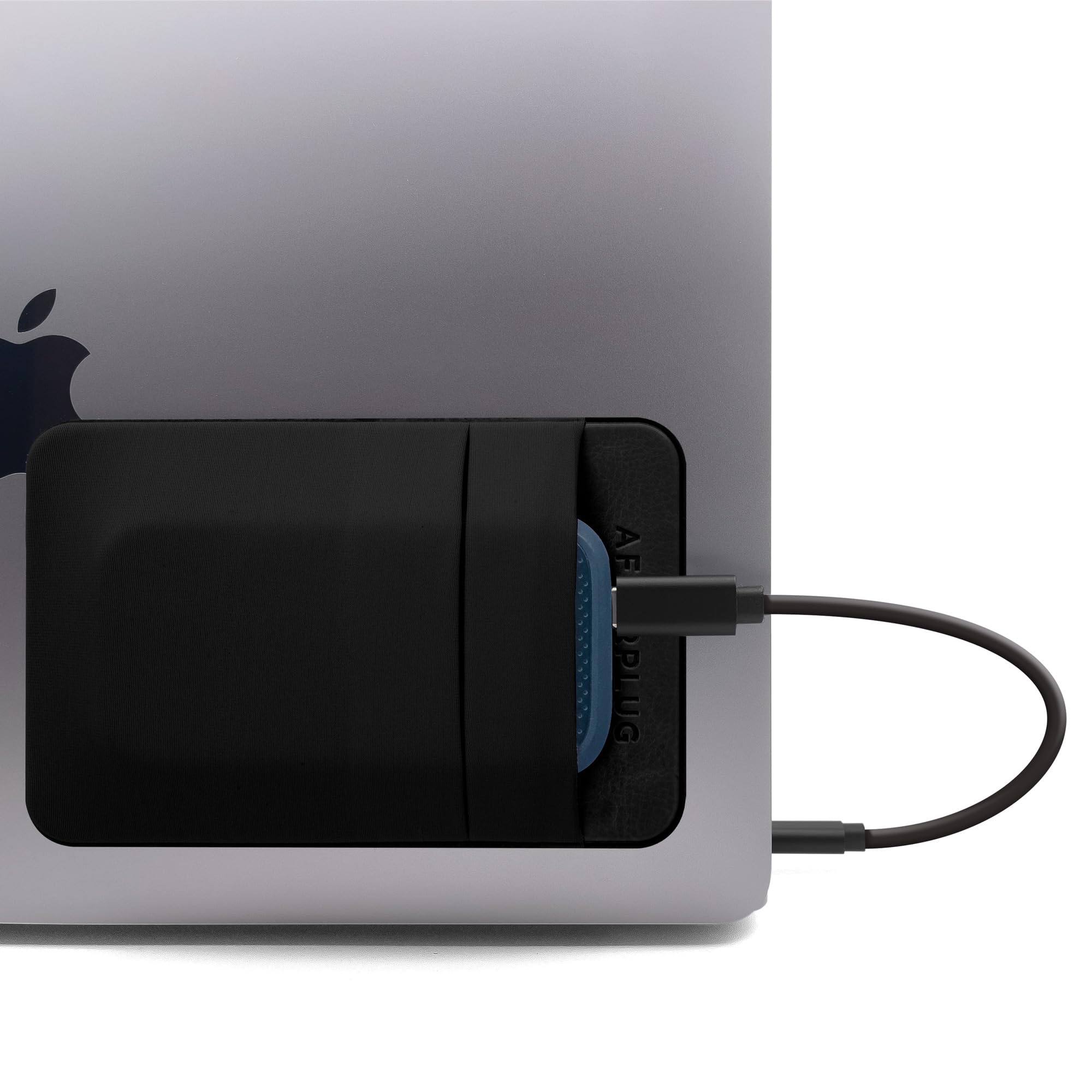 Afterplug 2-Taschen-Klebetasche für Laptop, kompatibel mit externem tragbarem SSD, Magic Mouse, USB-Kabel und mehr - Schwarz Schwarz SSD Angebot bei HelloDeals