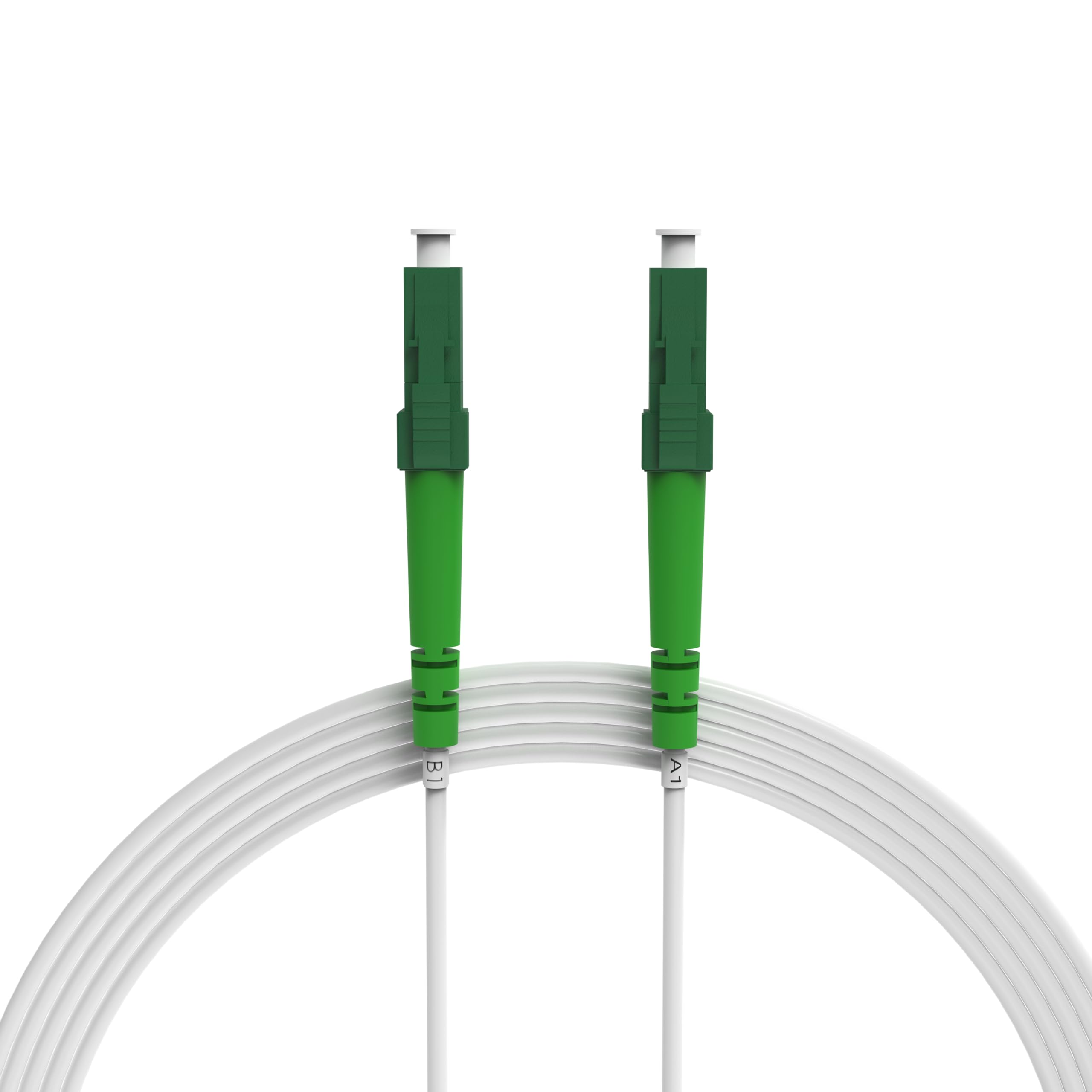 nexinex - 10m weißes Glasfaserkabel LC/APC auf LC/APC Patchkabel | Telekom, Vodafone, 1&1, Fritzbox, etc. kompatibel | LWL Simplex Singlemode OS2 FTTH Glasfaser Lichtwellenleiter Kabel 10 Meter OS2 (weiß) LC/APC - LC/APC Simplex 1 Angebot bei HelloDeals