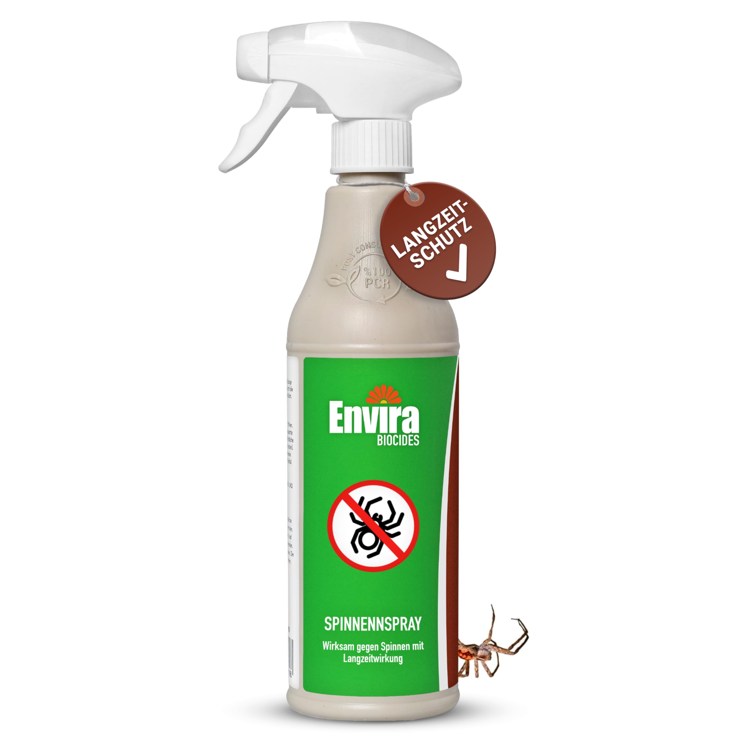 Envira Spinnen Abwehrspray 500 ml - Spray mit langzeitger Fernhaltewirkung gegen Spinnen - Effektive Spinnenabwehr (PT19) Angebot bei HelloDeals