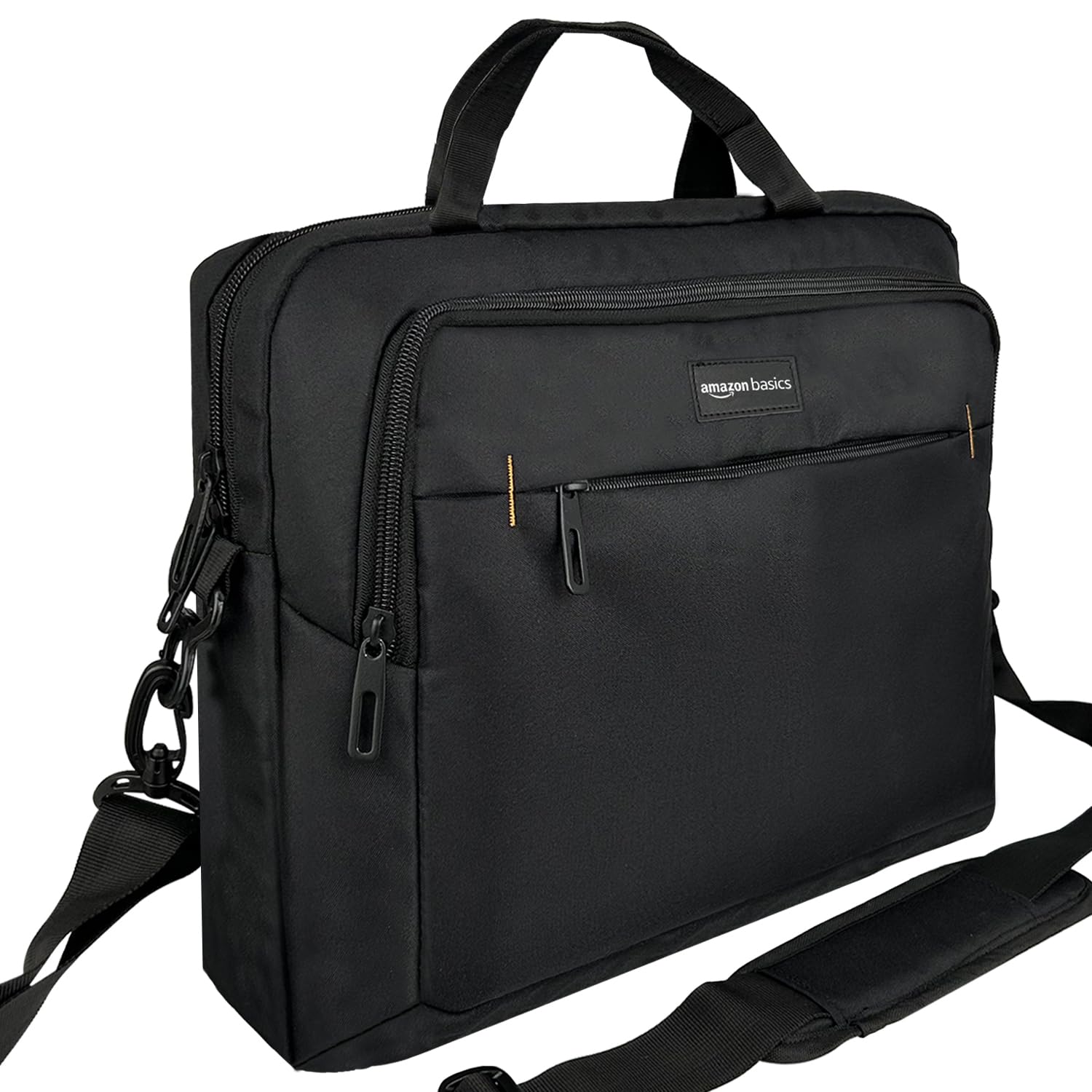 Amazon Basics kompakte Laptoptasche, Umhängetasche/Tragetasche mit Taschen zur Aufbewahrung von Zubehör, für Laptops bis zu 15,6 Zoll (39,6 cm), Schwarz, 1 Stück 39,6 cm 1 Stück Angebot bei HelloDeals
