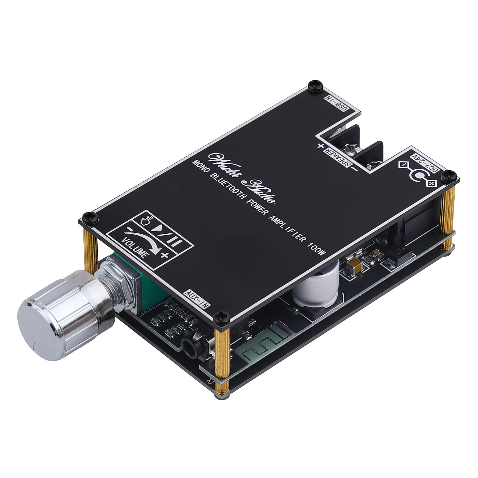 HiFi-Verstärker mit Bluetooth 5.1, ZK-1001B Audioverstärker Karte 100W Mini TWS Mono Audio-Leistungsverstärkermodul mit BT/AUX/USB-Eingang, DC 7-24V DIY-Lautsprecherkit Angebot bei HelloDeals