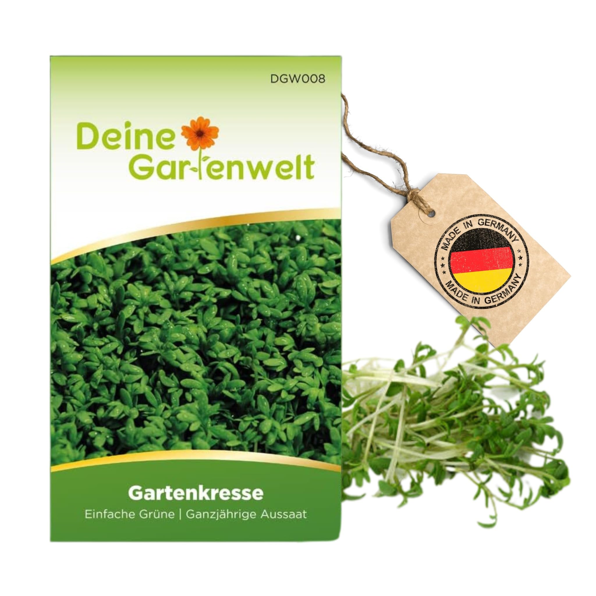 Gartenkresse Einfache Grüne Samen - Lepidium sativum - Gartenkressesamen - Kräutersamen - Saatgut für 1.000 Pflanzen Angebot bei HelloDeals