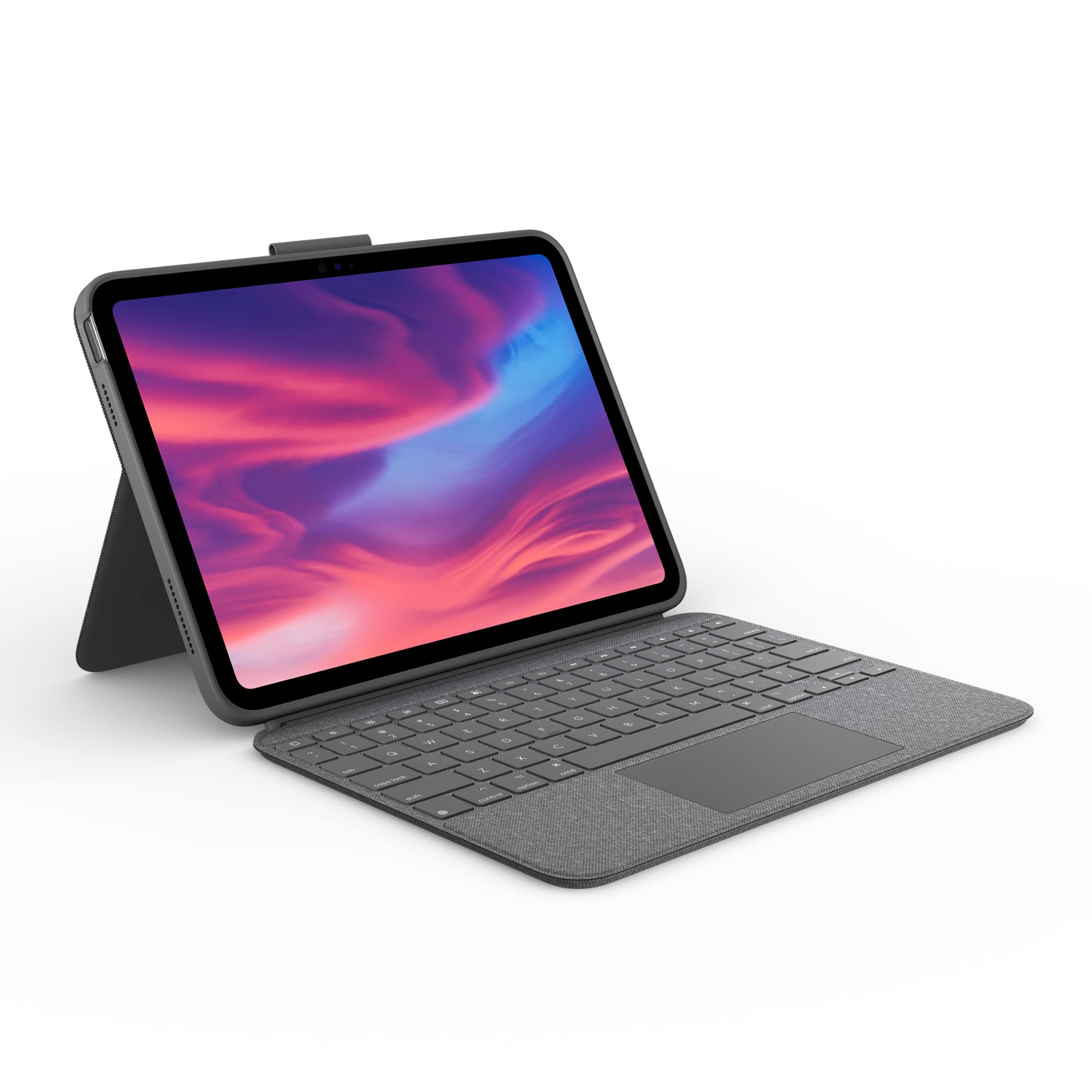 Logitech Combo Touch Case mit abnehmbarer Tastatur für iPad (10. Generation und A16), großem Präzisions-Trackpad, hintergrundbeleuchteter Tastatur in Standardgröße, Smart Connector, DEU QWERTZ- Grau Combo Touch Tastatur-Case Angebot bei HelloDeals