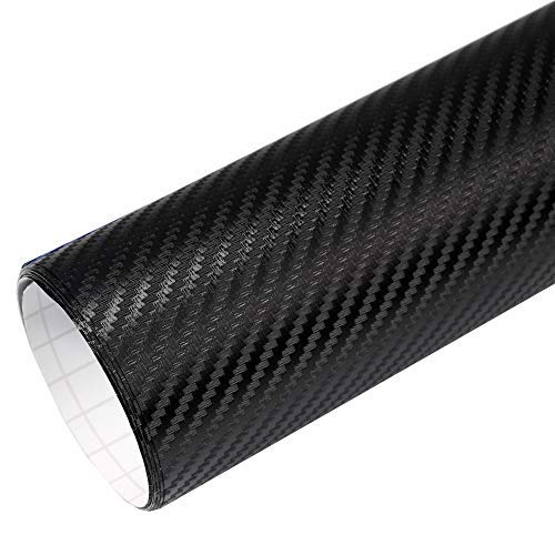 Rapid Teck® 5,26€/m Premium 3D Carbon Schwarz - 2m x 1,52m - Blasenfrei mit Luftkanälen - Auto Folierung - Car Wrapping Folie - Schwarze Folie Auto 2m x 1,52m 3d Carbon Schwarz Angebot bei HelloDeals