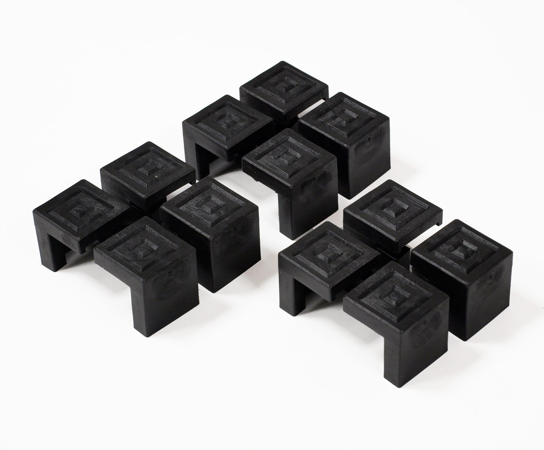 Bodenschoner Satz für Festzeltgarnitur, Kunststoff schwarz, 12-teilig Angebot bei HelloDeals