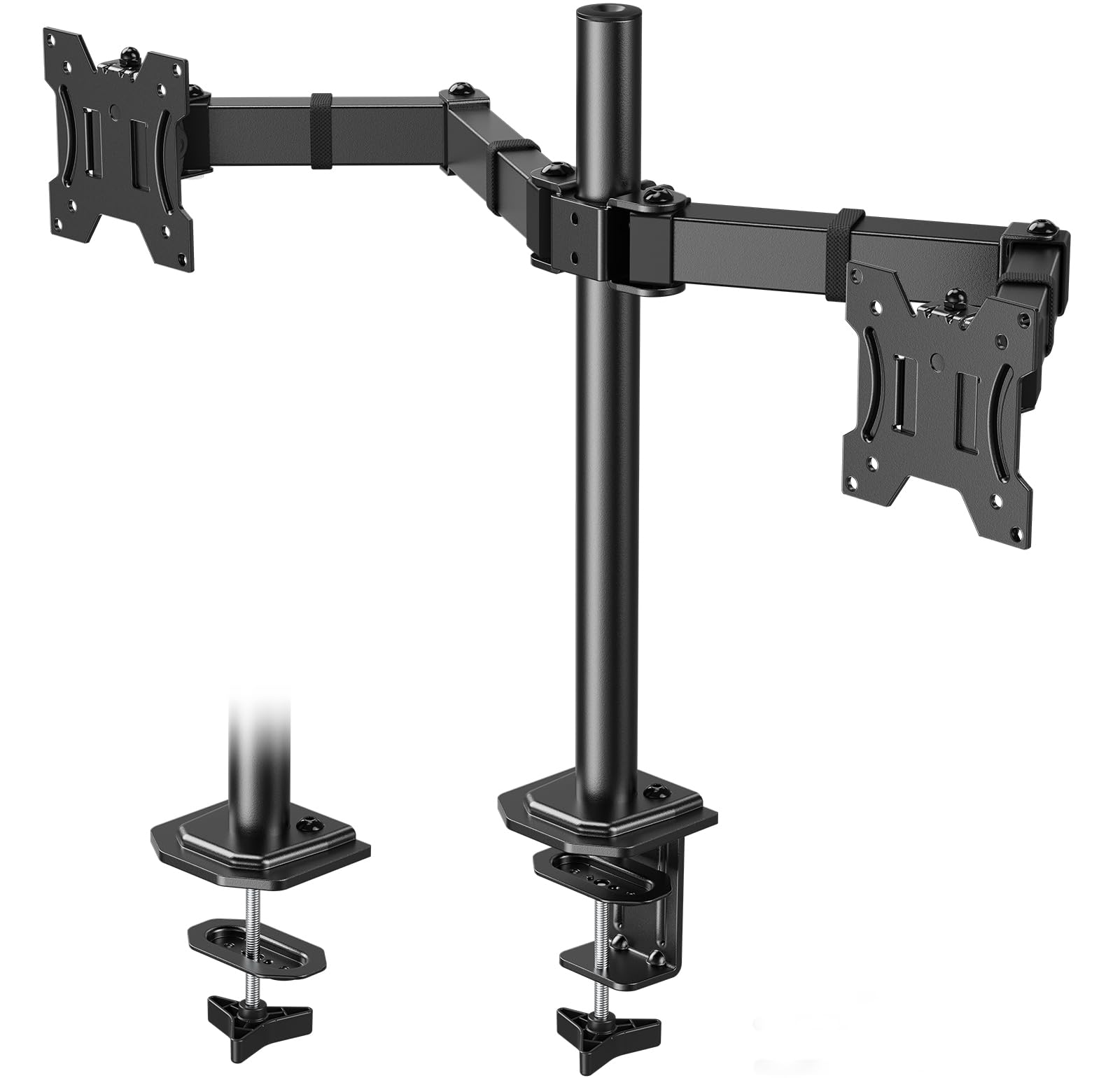 HUANUO Monitor Halterung 2 Monitore für 13-30 Zoll Bildschirme, Monitorhalterung 2 Monitore Höhenverstellbar, Bildschirmhalterung Neigen Schwenken, 10 kg pro Arm, VESA 75/100 Angebot bei HelloDeals